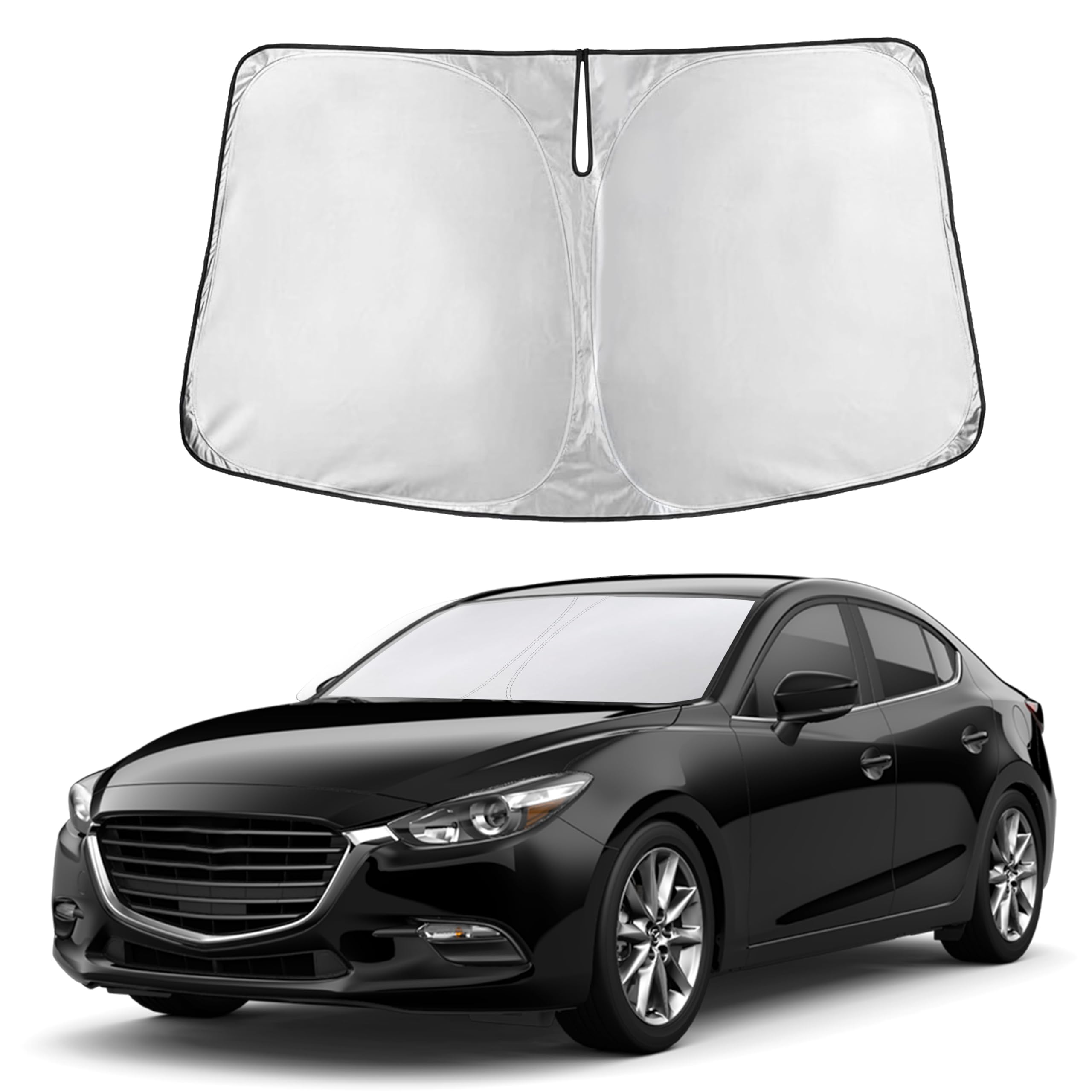 Autovir Windshield Sun Shade, Front car Window Shades Sun Visors