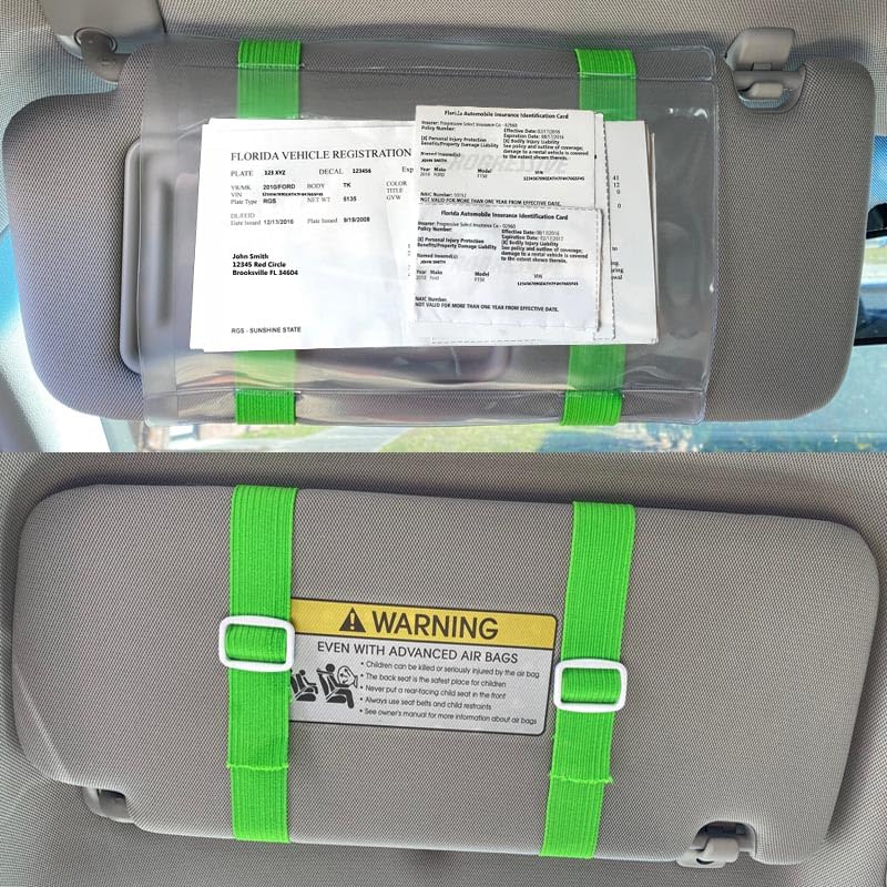 Made in USA Car Visor Registration & Insurance Holder
