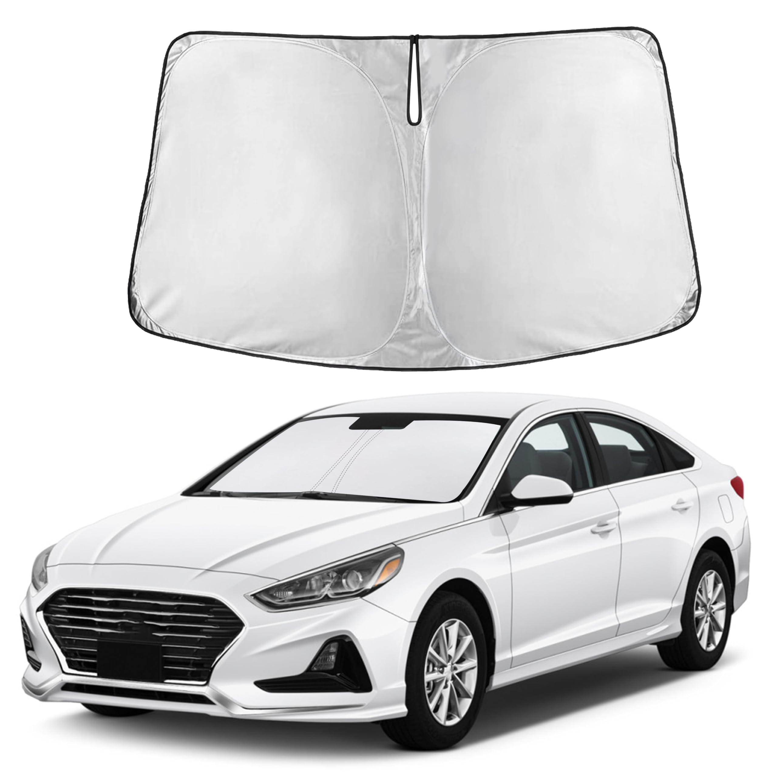 Autovir Windshield Sun Shade, Front car Window Shades Sun Visors