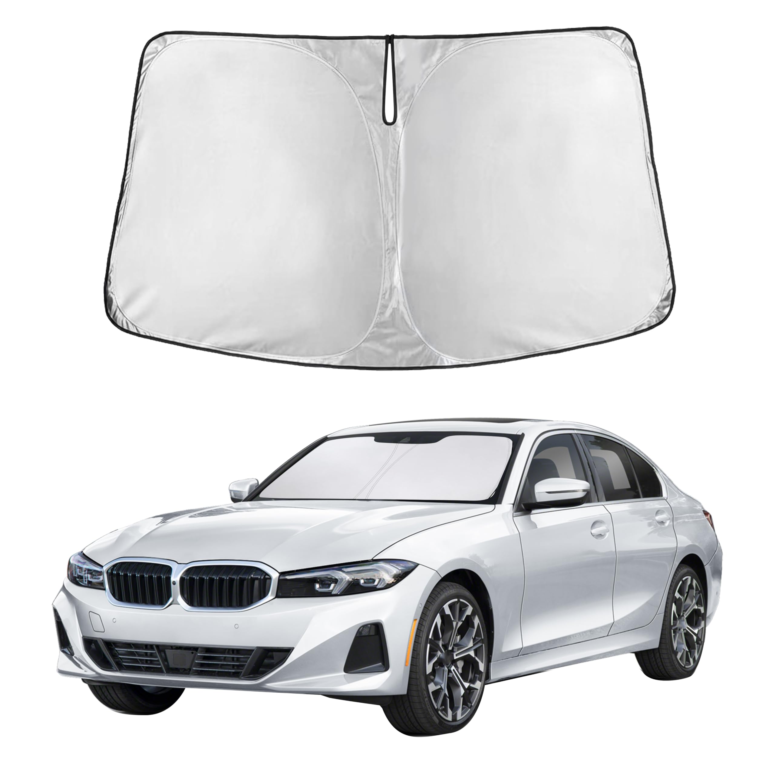Autovir Windshield Sun Shade, Front car Window Shades Sun Visors