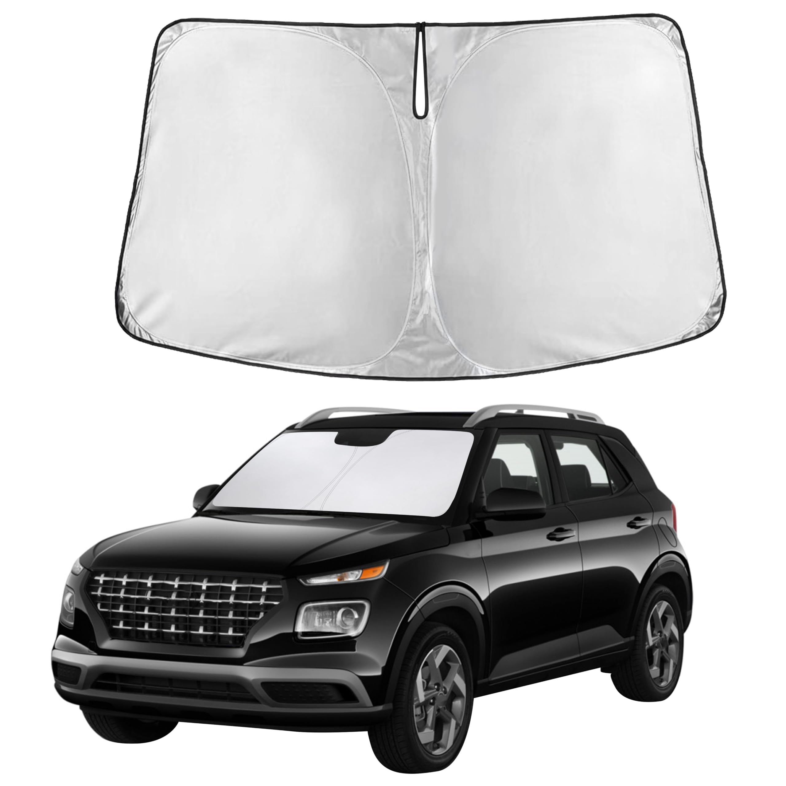 Autovir Windshield Sun Shade, Front car Window Shades Sun Visors
