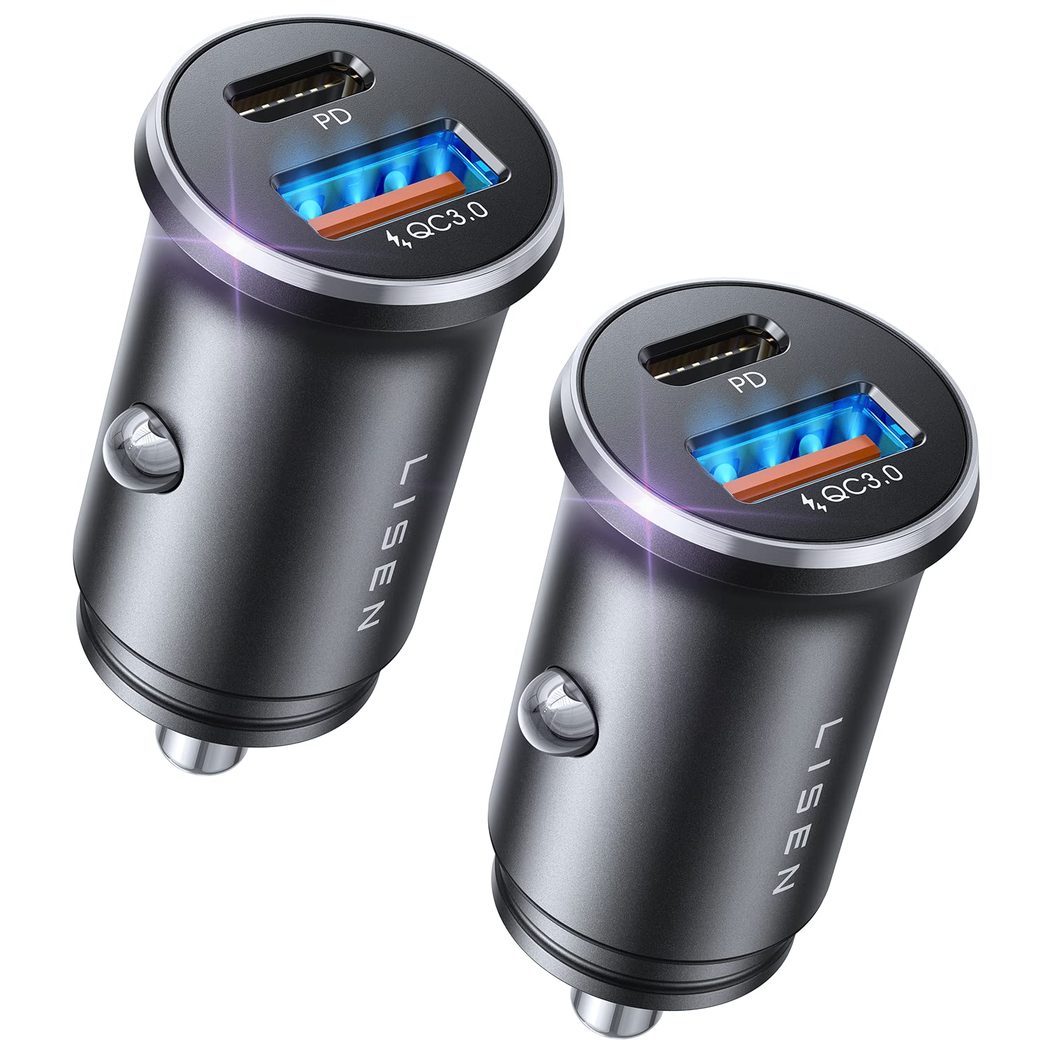 LISEN 95W Dual-Port USB-C PD Fast Car Charger