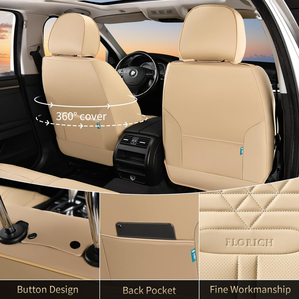FLORICH Seat Covers, Leather Seat Covers, Luxury Car Seat Covers
