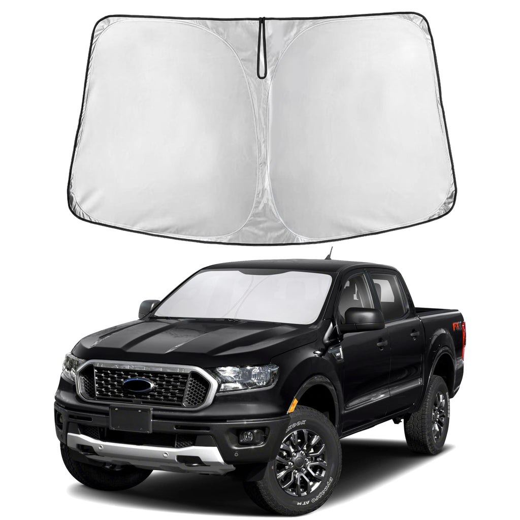EcoNour RV Windshield Sunshade | Reflective RV Windshield Cover for UV Rays & Heat Protection, Keeps Your RV Motorhome Cool | Shades for RV Fits RVs, Trucks, Motorhomes, Buses | XXXXX-Large 102"x51"