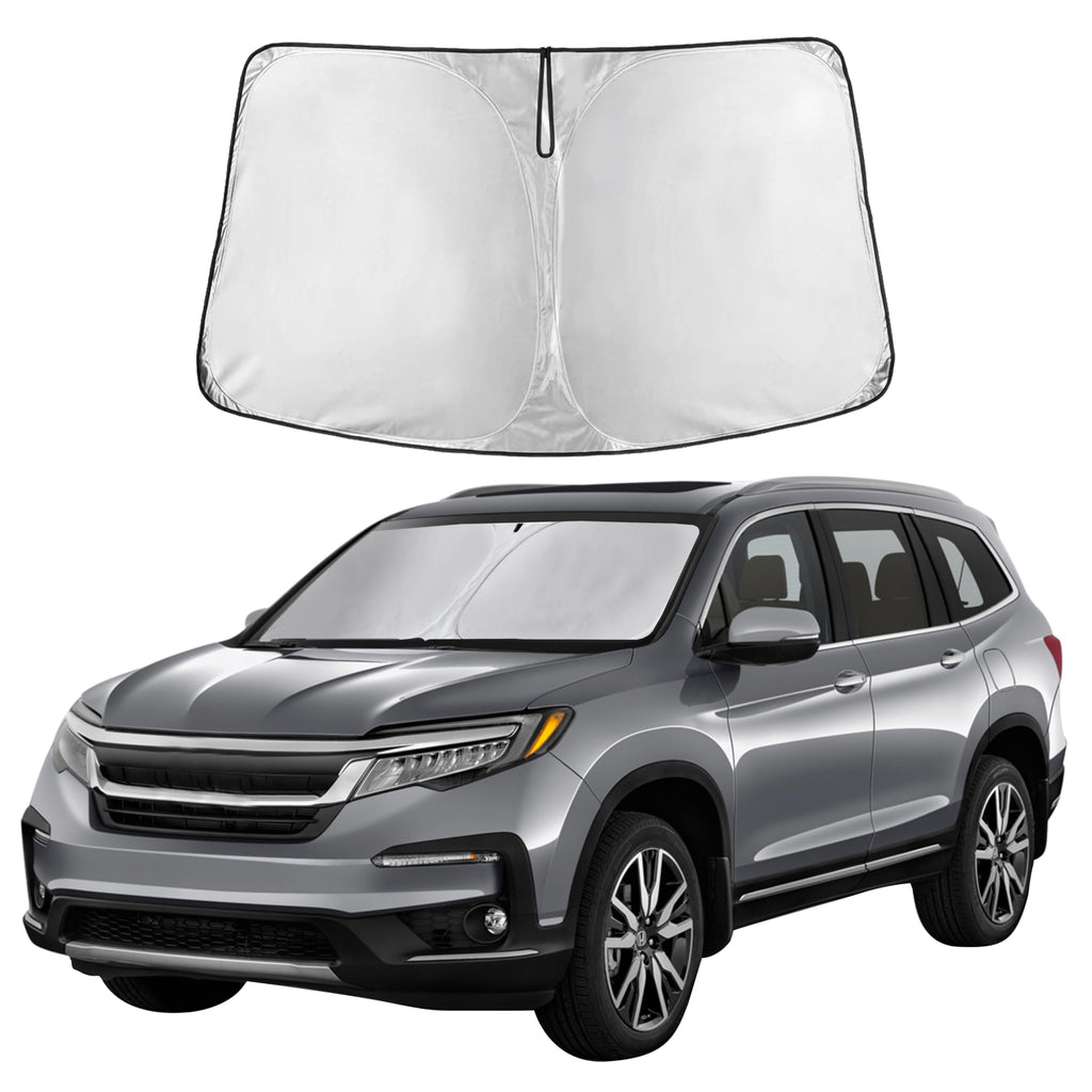 EcoNour RV Windshield Sunshade | Reflective RV Windshield Cover for UV Rays & Heat Protection, Keeps Your RV Motorhome Cool | Shades for RV Fits RVs, Trucks, Motorhomes, Buses | XXXXX-Large 102"x51"