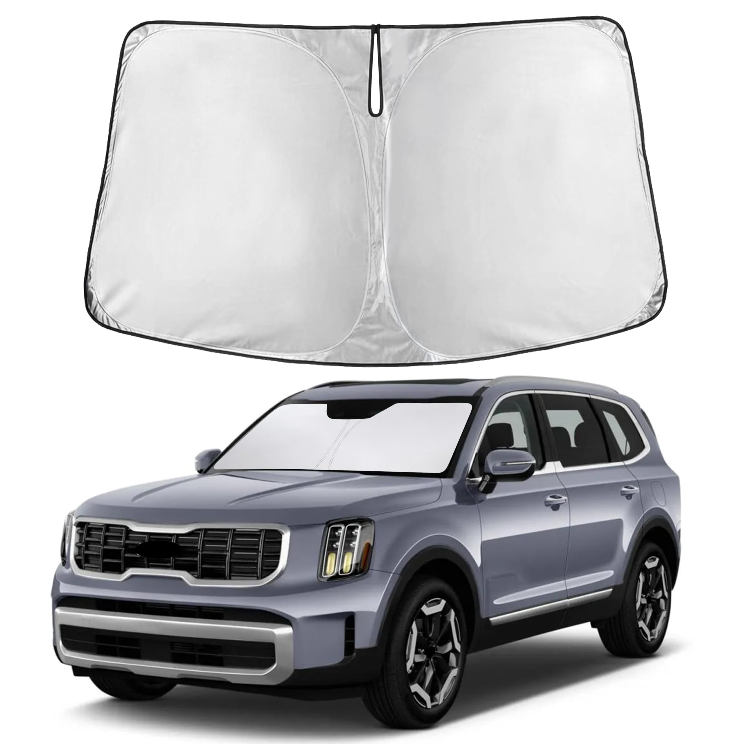 Autovir Windshield Sun Shade, Front car Window Shades Sun Visors