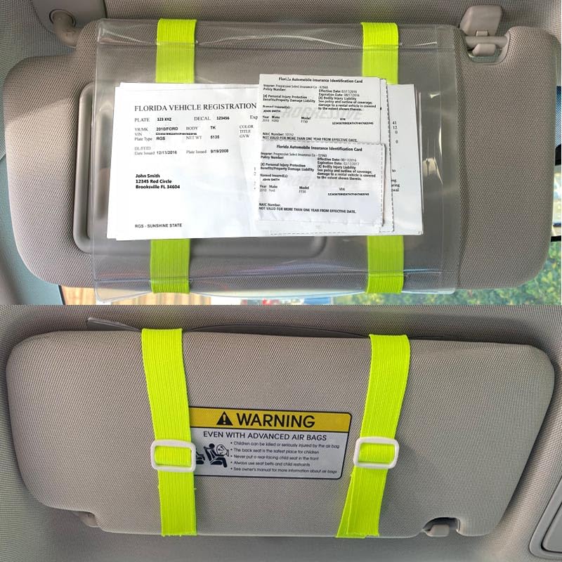Made in USA Car Visor Registration & Insurance Holder