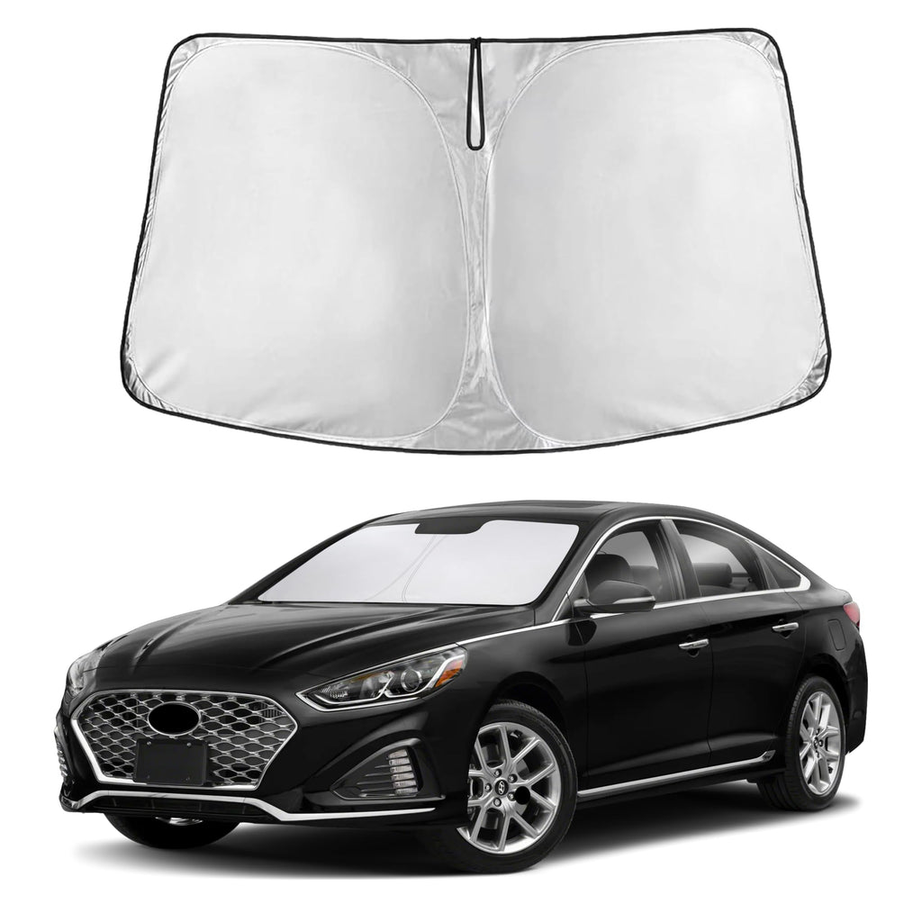 EcoNour RV Windshield Sunshade | Reflective RV Windshield Cover for UV Rays & Heat Protection, Keeps Your RV Motorhome Cool | Shades for RV Fits RVs, Trucks, Motorhomes, Buses | XXXXX-Large 102"x51"