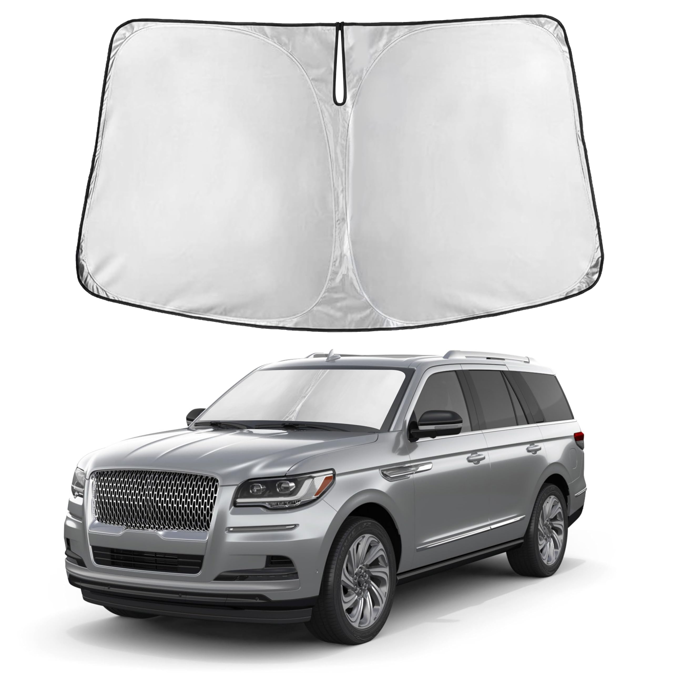 Autovir Windshield Sun Shade, Front car Window Shades Sun Visors