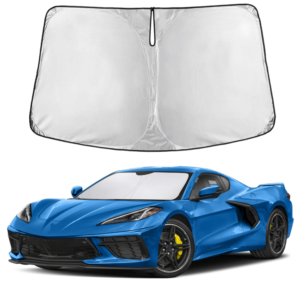 EcoNour RV Windshield Sunshade | Reflective RV Windshield Cover for UV Rays & Heat Protection, Keeps Your RV Motorhome Cool | Shades for RV Fits RVs, Trucks, Motorhomes, Buses | XXXXX-Large 102"x51"