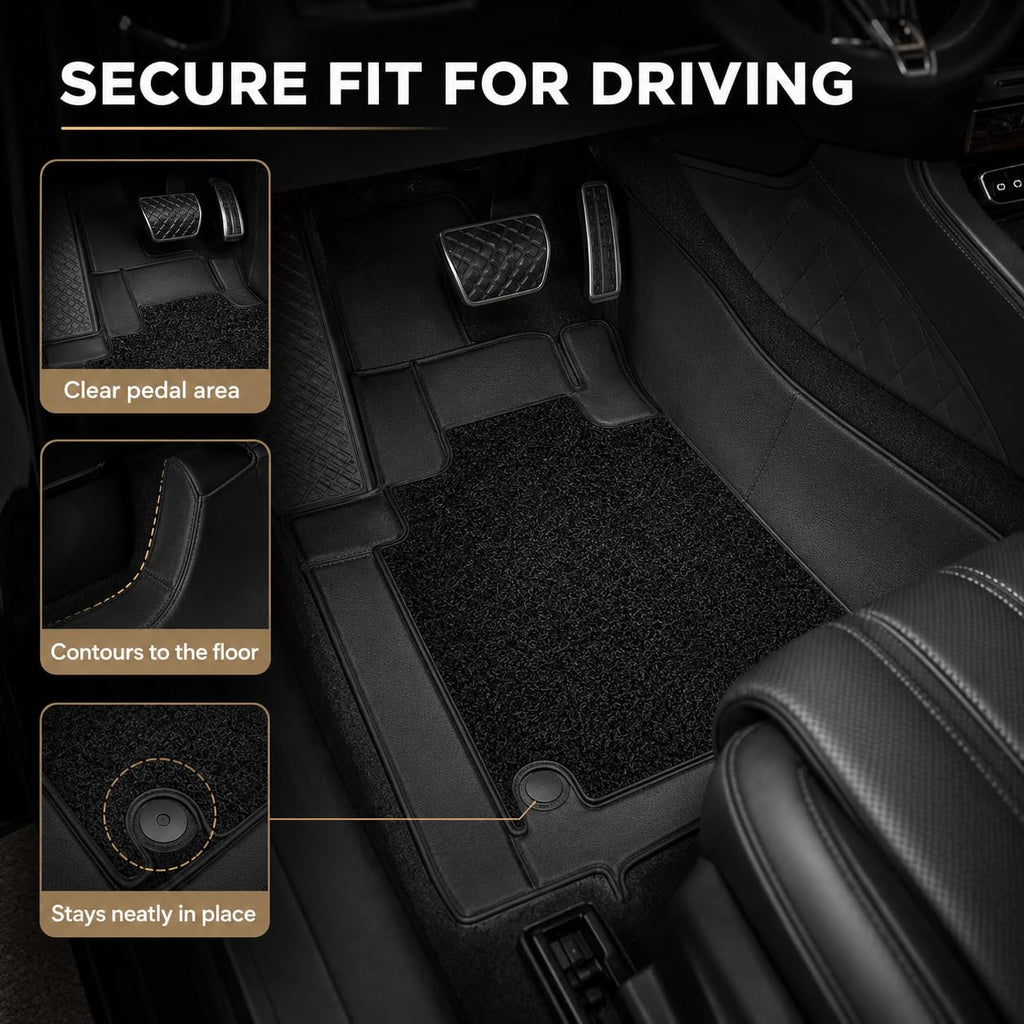 Sefamux Luxury Car Floor Mats for Mercedes-Maybach S 580 4MATIC 2021-2026 4-Seats, Premium Custom Fit Floor Liners, Full Coverage Interior Protection, Water-Resistant & Anti-Slip Design
