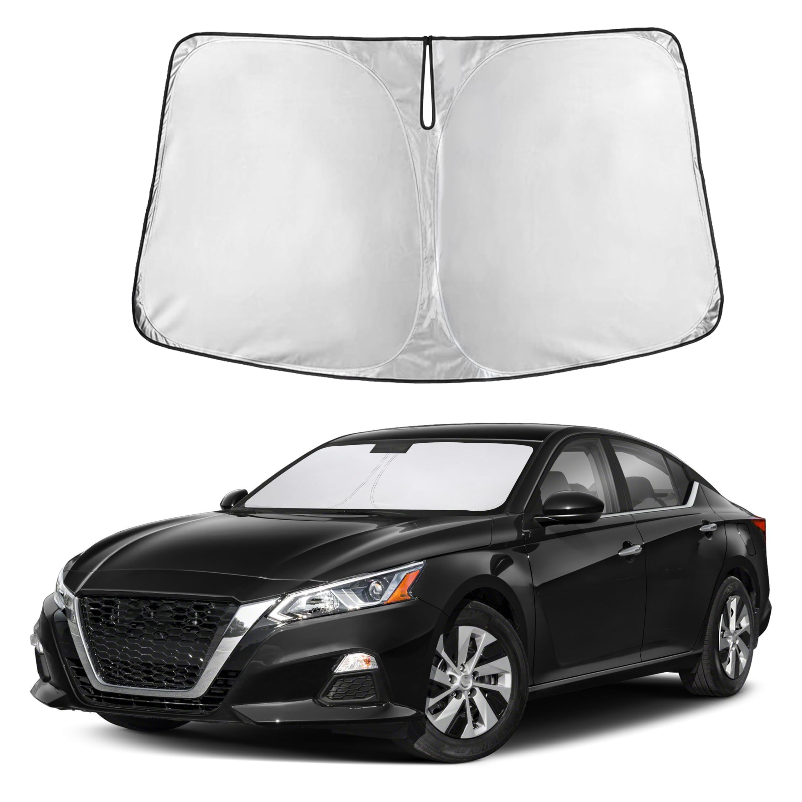 Autovir Windshield Sun Shade, Front car Window Shades Sun Visors