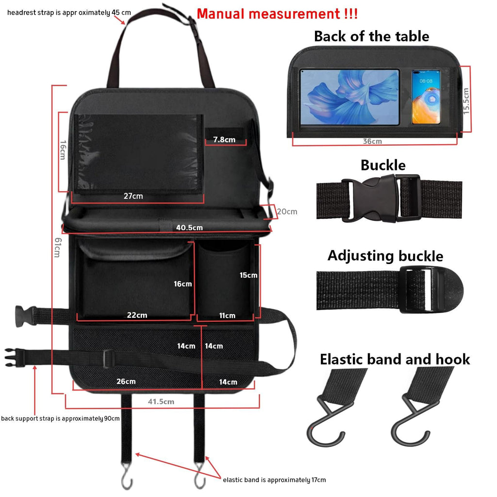 TCJJ Backseat Organizer & Kick Mat Seat Protector