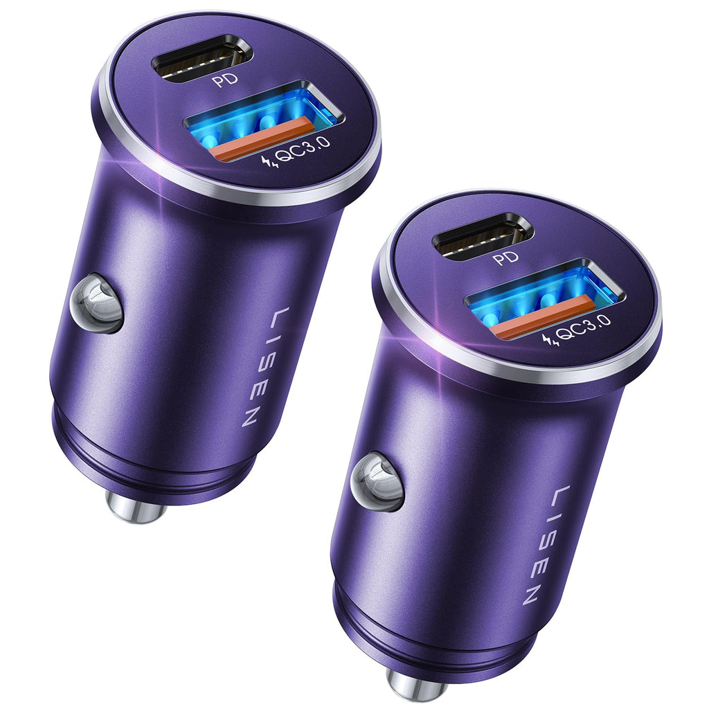 LISEN 95W Dual-Port USB-C PD Fast Car Charger