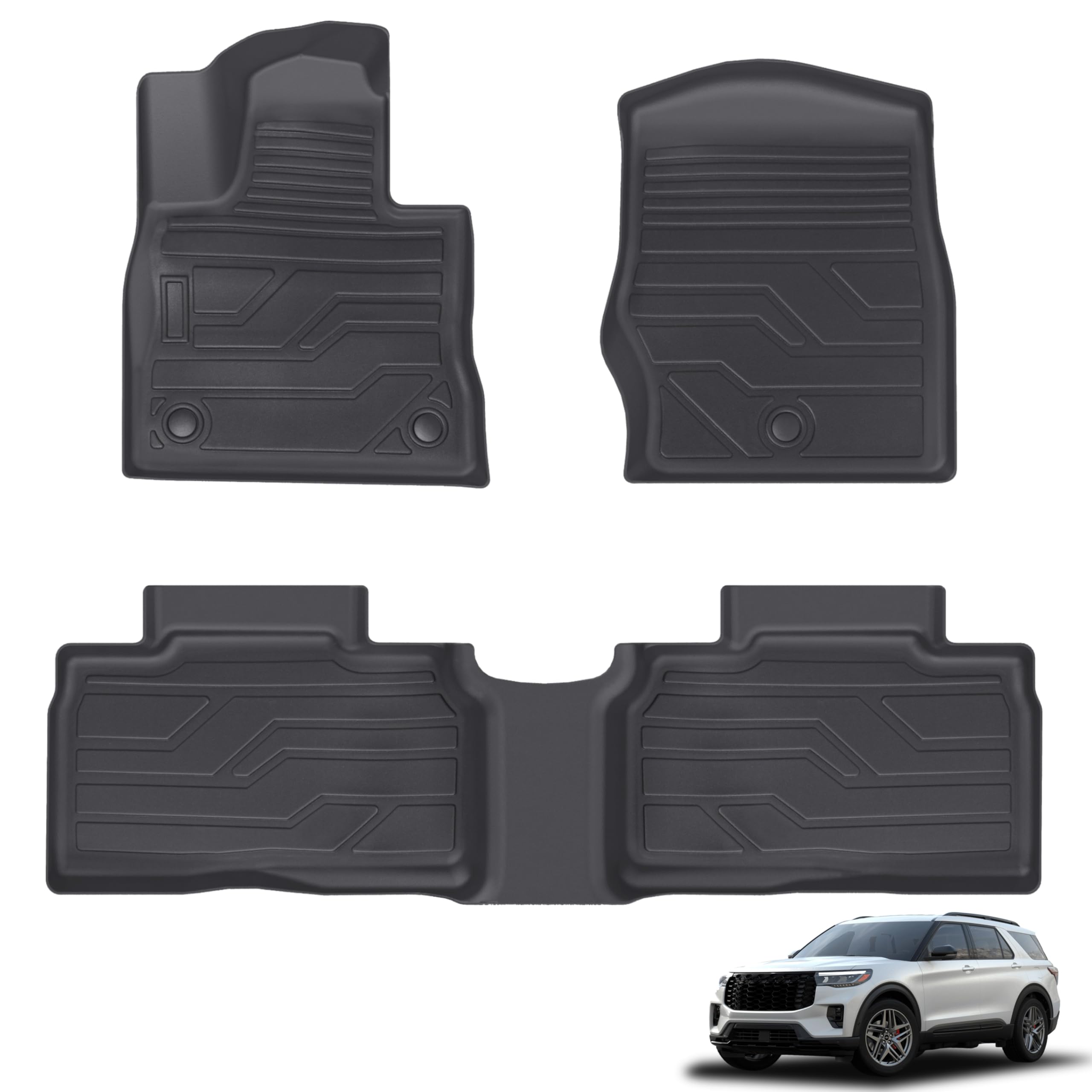 KARPAL 3-Row TPE Floor Mats & Cargo Liner Set for Ford