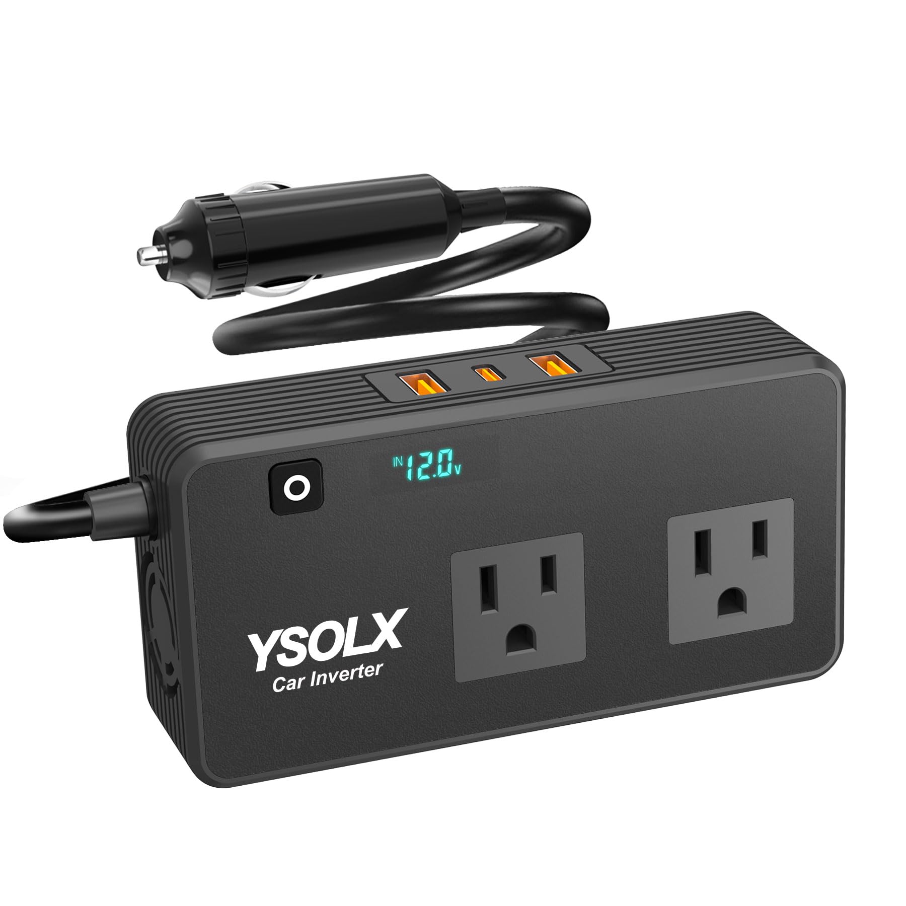 YSOLX 300W 12V-to-110V Car Power Inverter Adapter