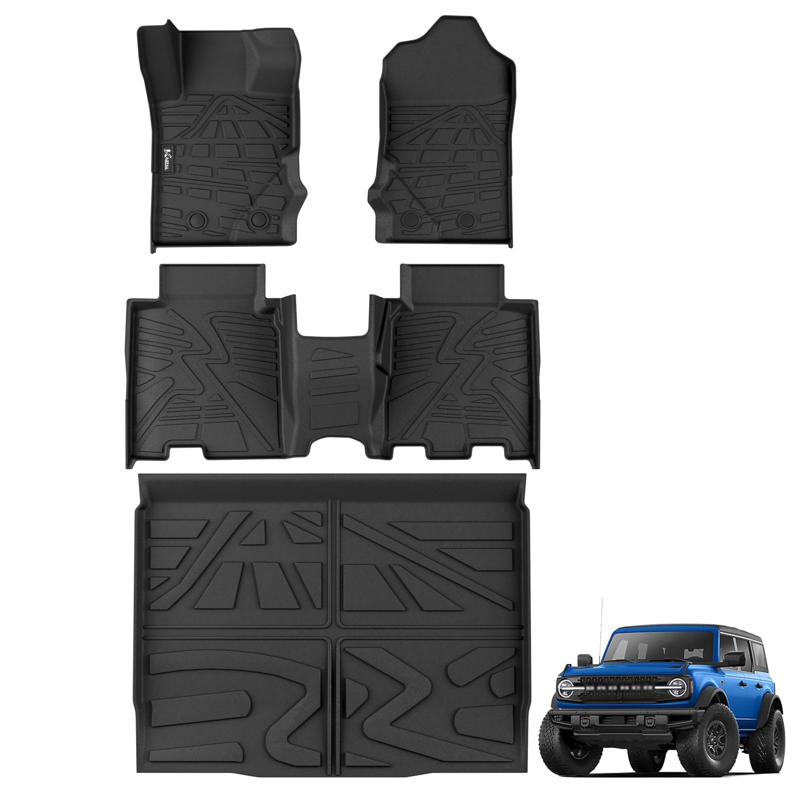KARPAL 3-Row TPE Floor Mats & Cargo Liner Set for Ford