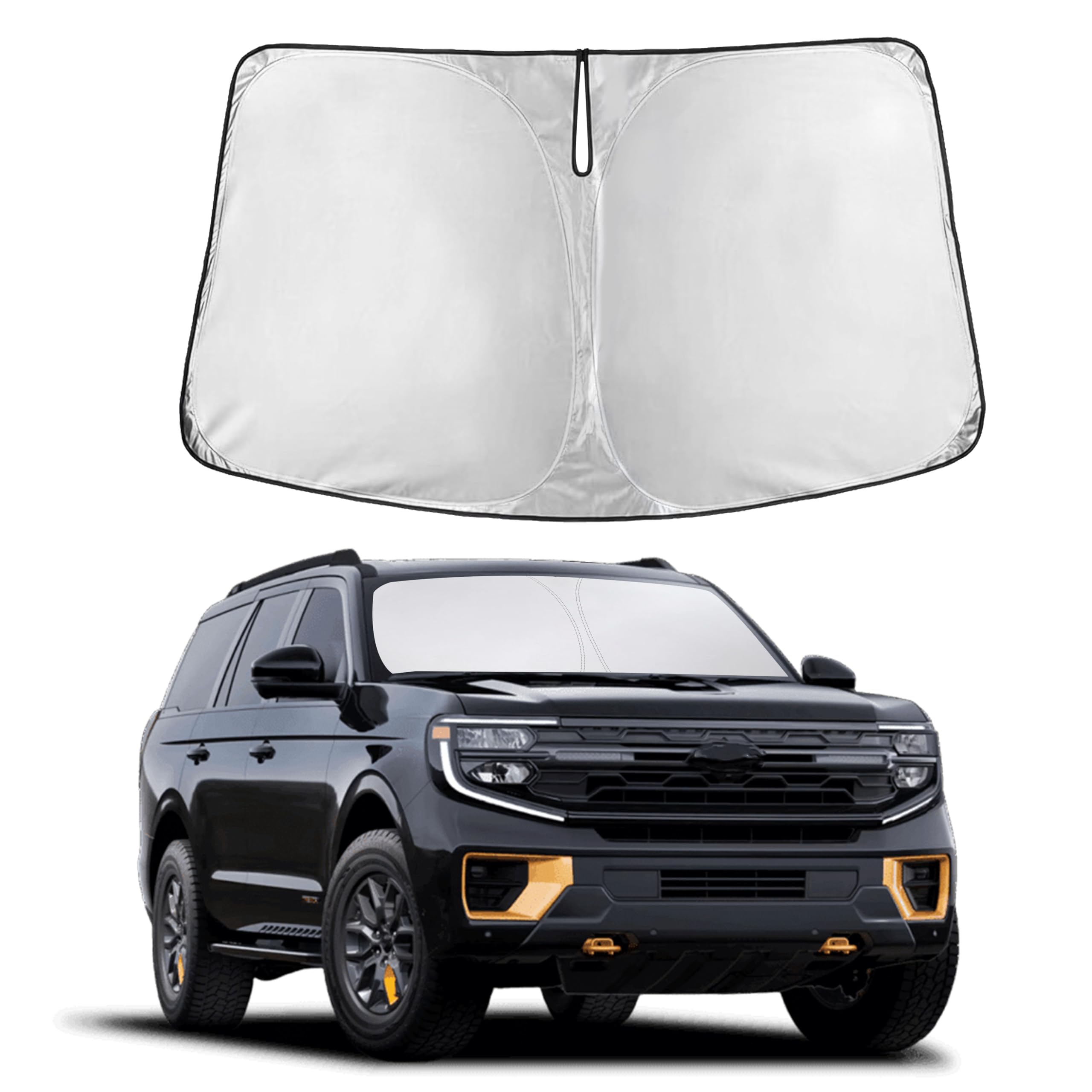 Autovir Windshield Sun Shade, Front car Window Shades Sun Visors