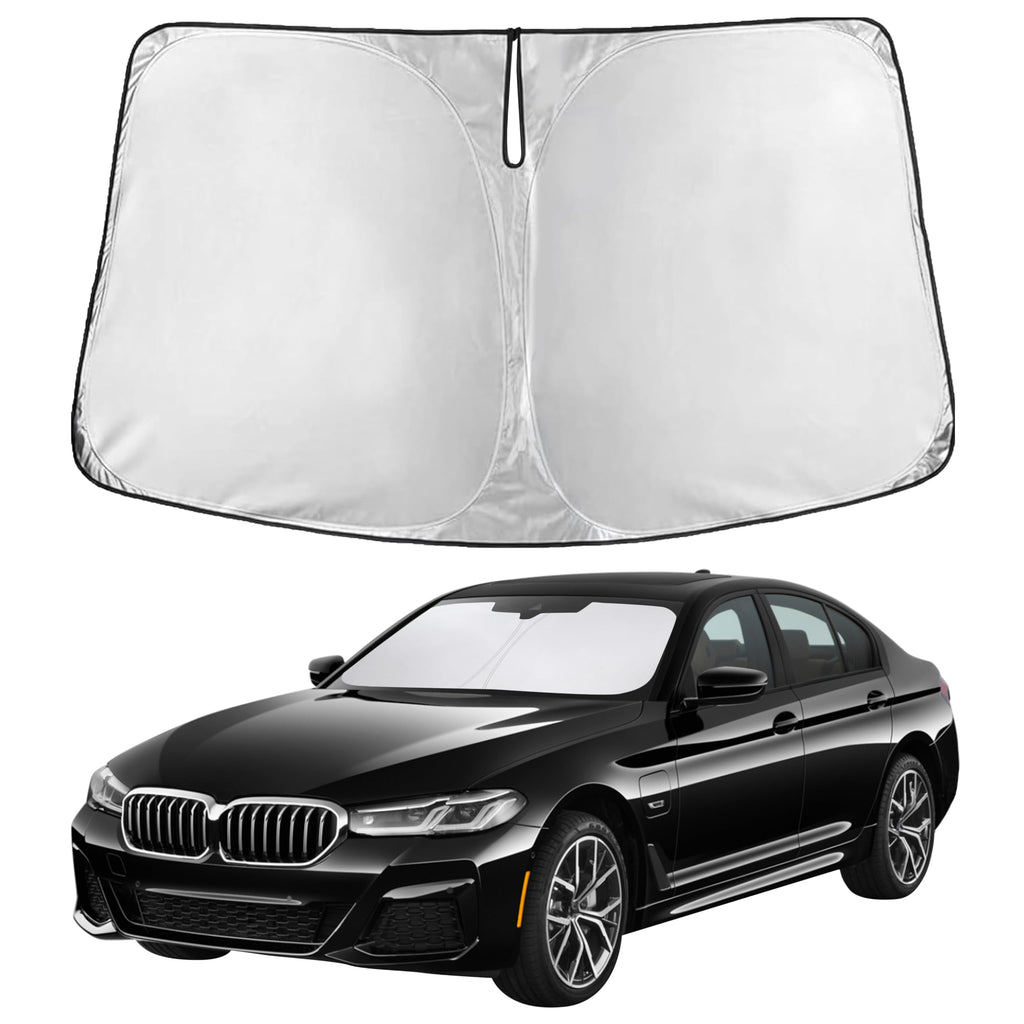 EcoNour RV Windshield Sunshade | Reflective RV Windshield Cover for UV Rays & Heat Protection, Keeps Your RV Motorhome Cool | Shades for RV Fits RVs, Trucks, Motorhomes, Buses | XXXXX-Large 102"x51"