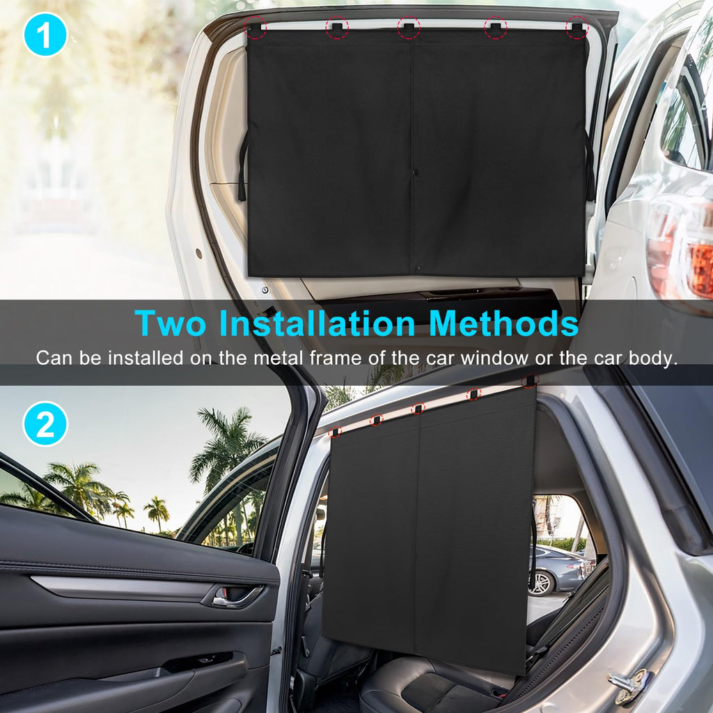 DIZA100 Car Window Shade for Baby, Magnetic Sun Shade for Side Windows with Cute Patterns, Full and Half Shade Options, UV Protection