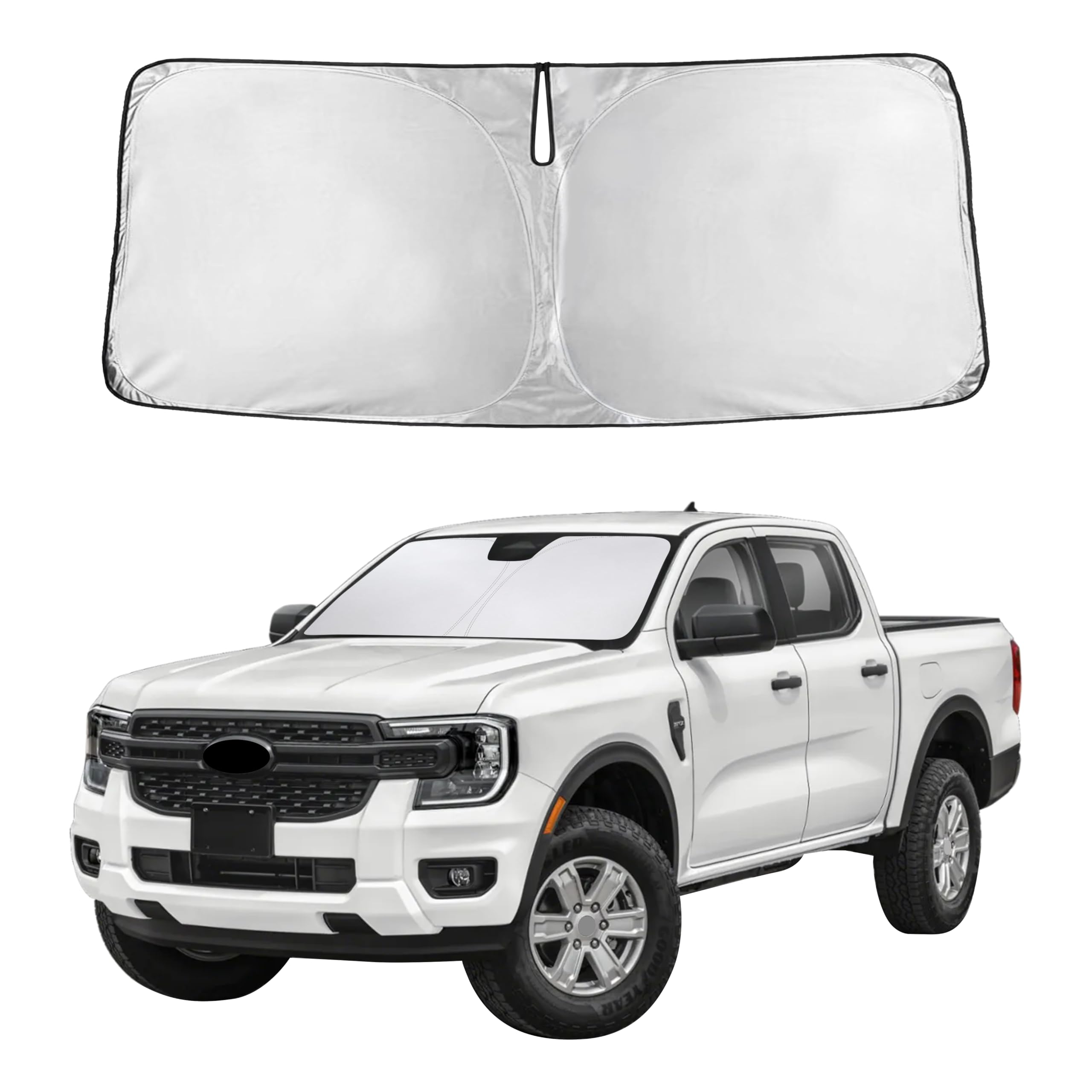 Autovir Windshield Sun Shade, Front car Window Shades Sun Visors