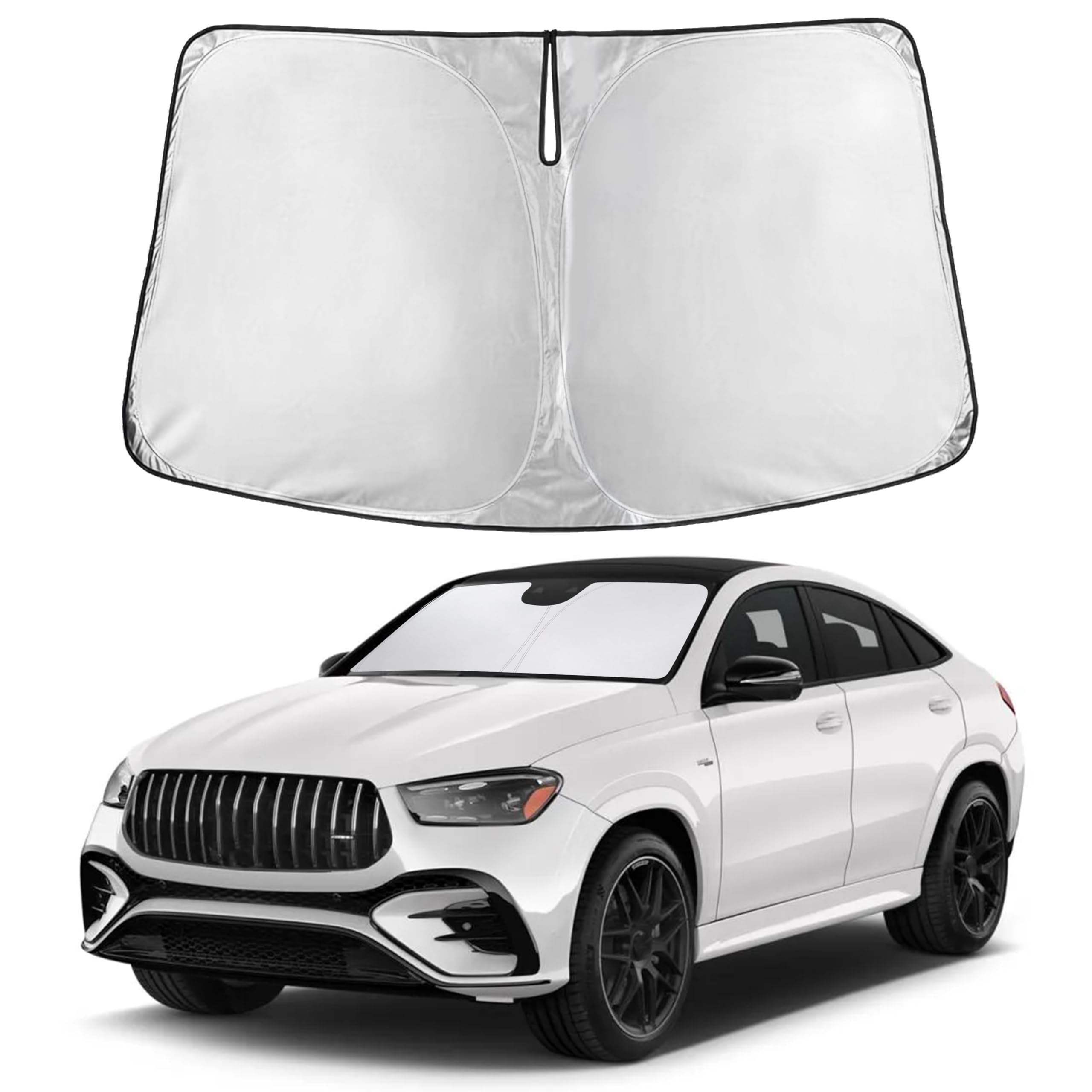 Autovir Windshield Sun Shade, Front car Window Shades Sun Visors