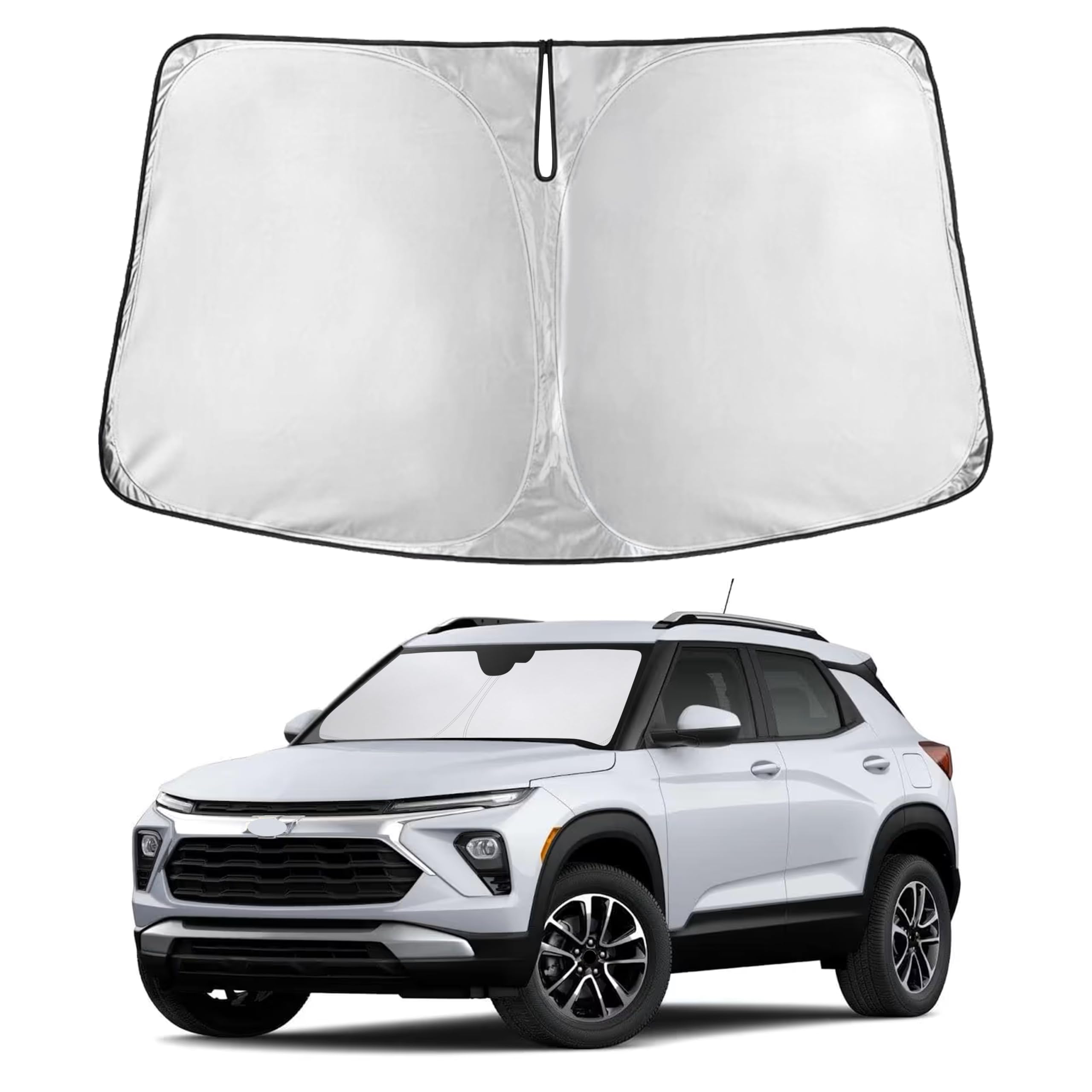 EcoNour RV Windshield Sunshade | Reflective RV Windshield Cover for UV Rays & Heat Protection, Keeps Your RV Motorhome Cool | Shades for RV Fits RVs, Trucks, Motorhomes, Buses | XXXXX-Large 102"x51"