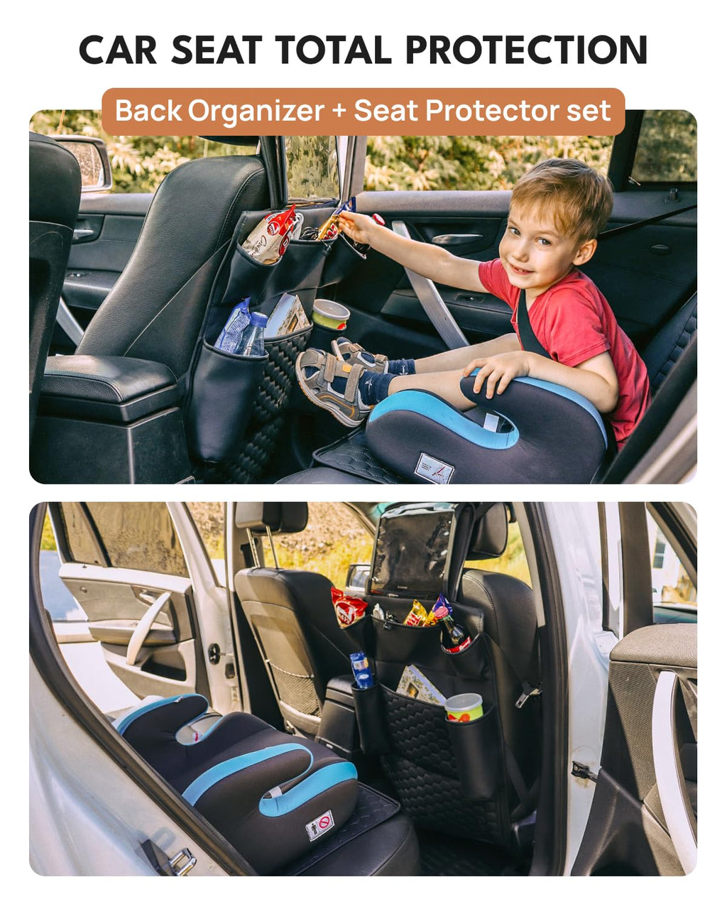 Owleys Backseat Organizer & Kick Mat Seat Protector