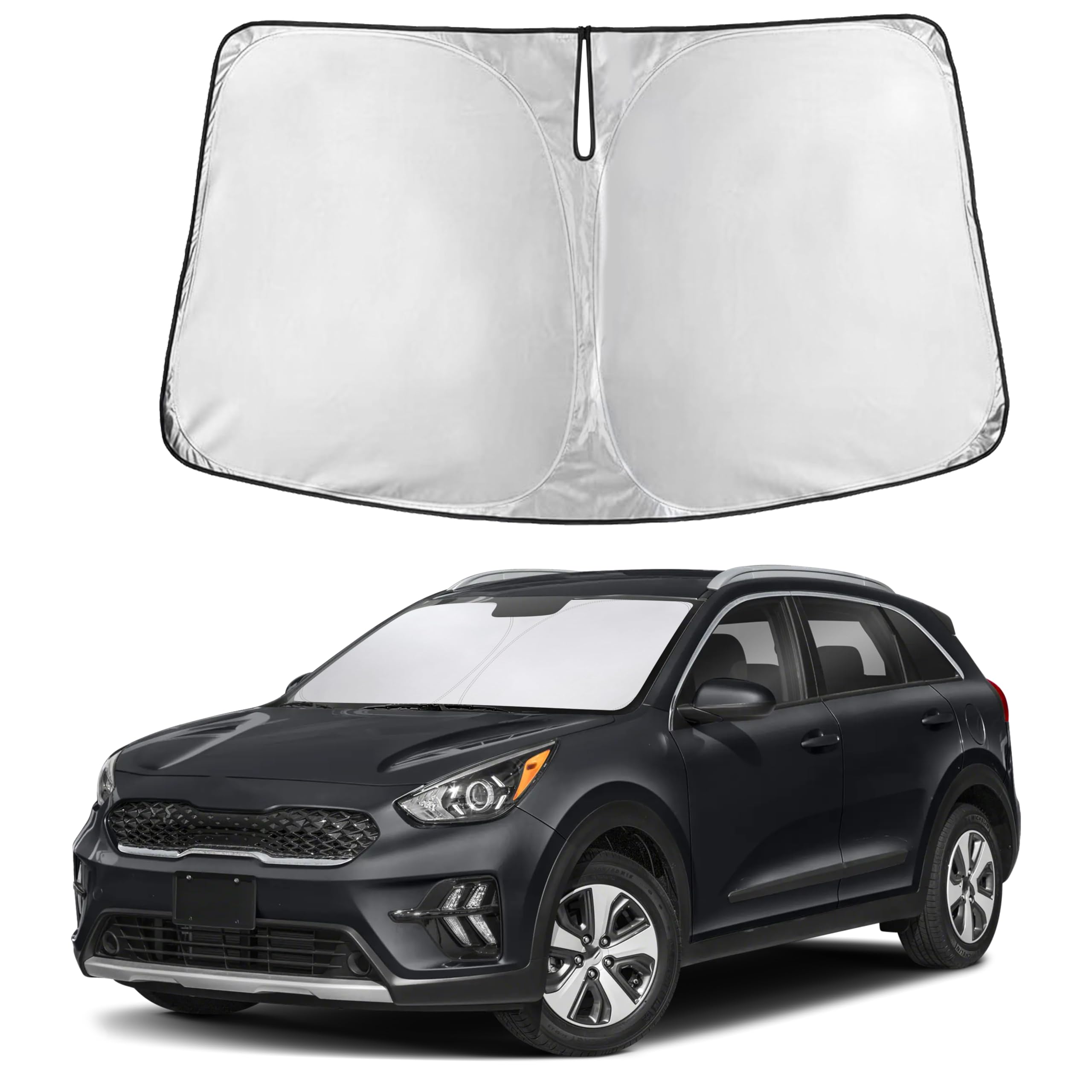Autovir Windshield Sun Shade, Front car Window Shades Sun Visors