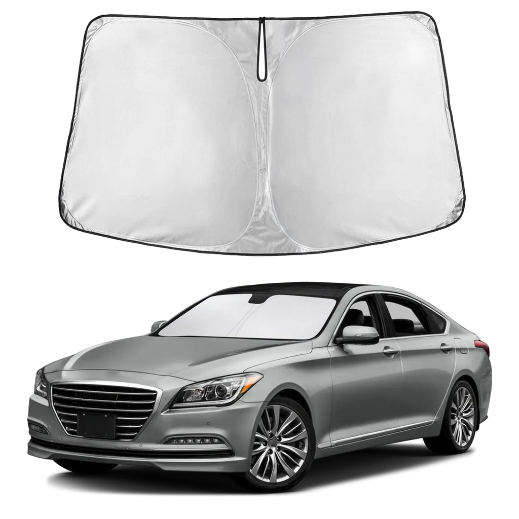 EcoNour RV Windshield Sunshade | Reflective RV Windshield Cover for UV Rays & Heat Protection, Keeps Your RV Motorhome Cool | Shades for RV Fits RVs, Trucks, Motorhomes, Buses | XXXXX-Large 102"x51"