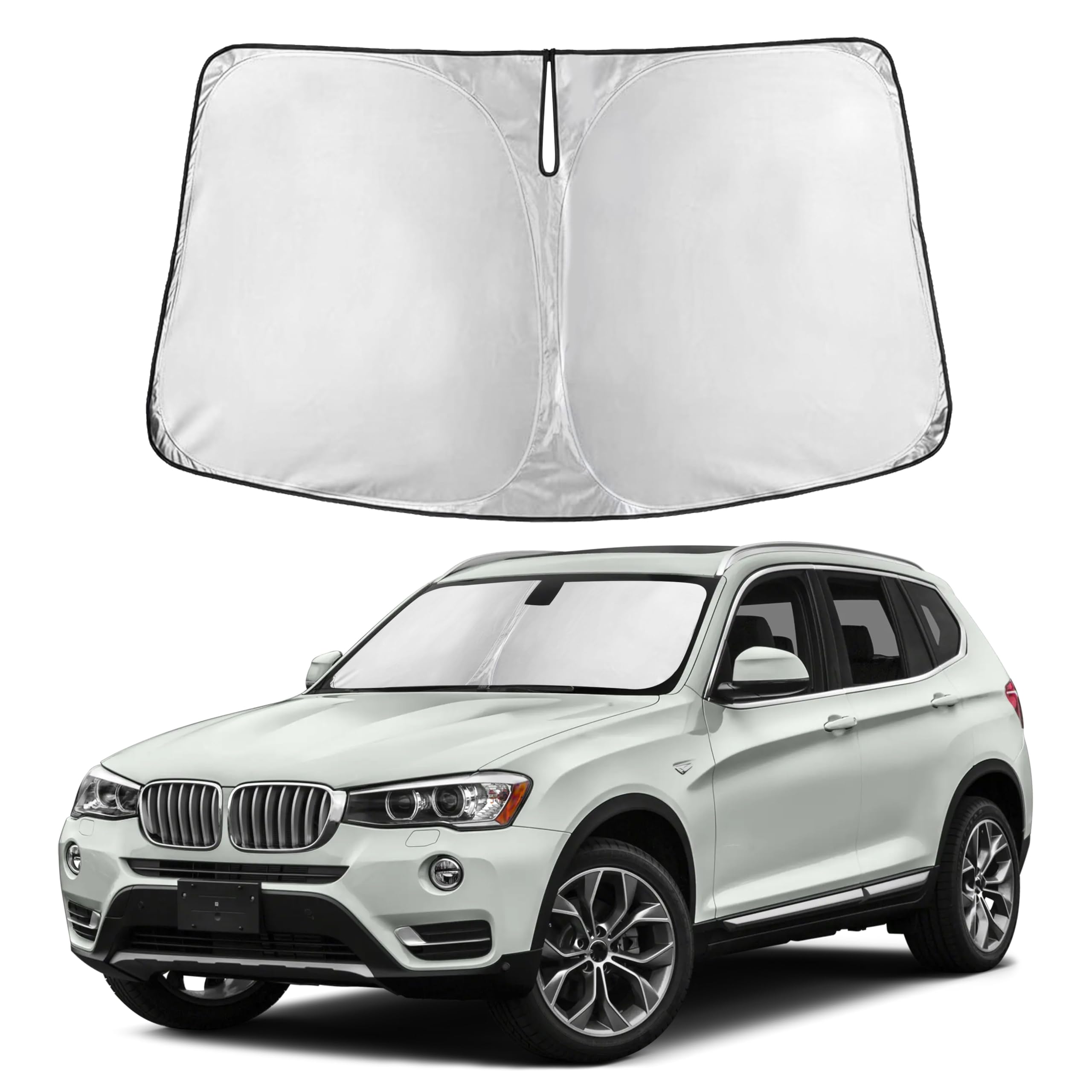 Autovir Windshield Sun Shade, Front car Window Shades Sun Visors