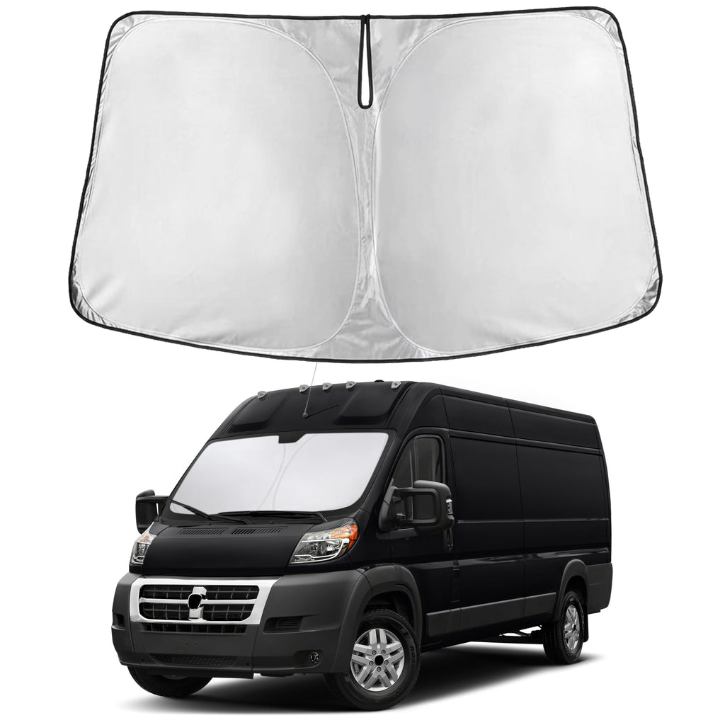 EcoNour RV Windshield Sunshade | Reflective RV Windshield Cover for UV Rays & Heat Protection, Keeps Your RV Motorhome Cool | Shades for RV Fits RVs, Trucks, Motorhomes, Buses | XXXXX-Large 102"x51"