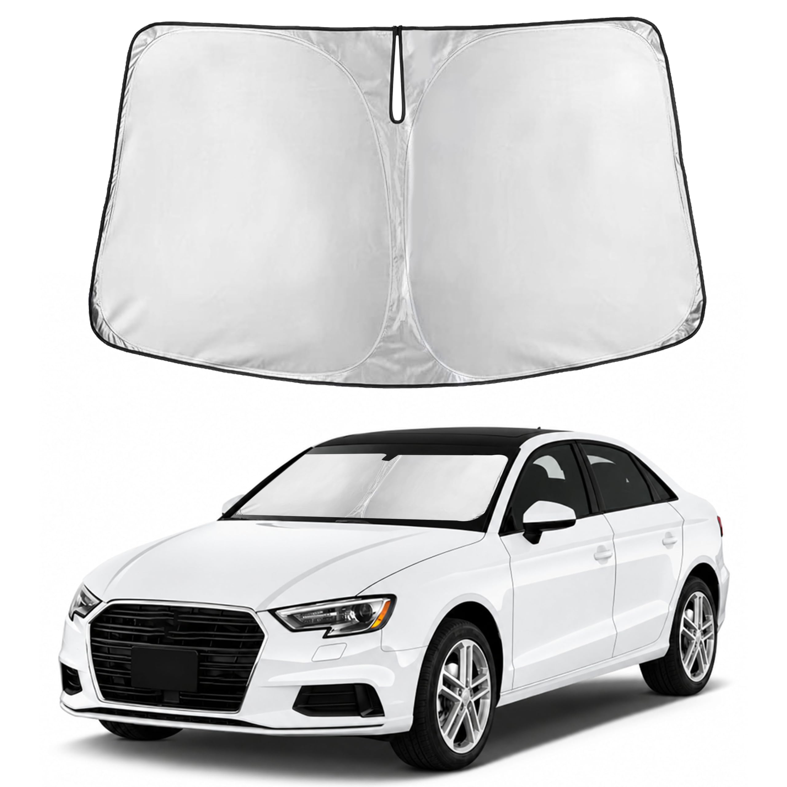 Autovir Windshield Sun Shade, Front car Window Shades Sun Visors