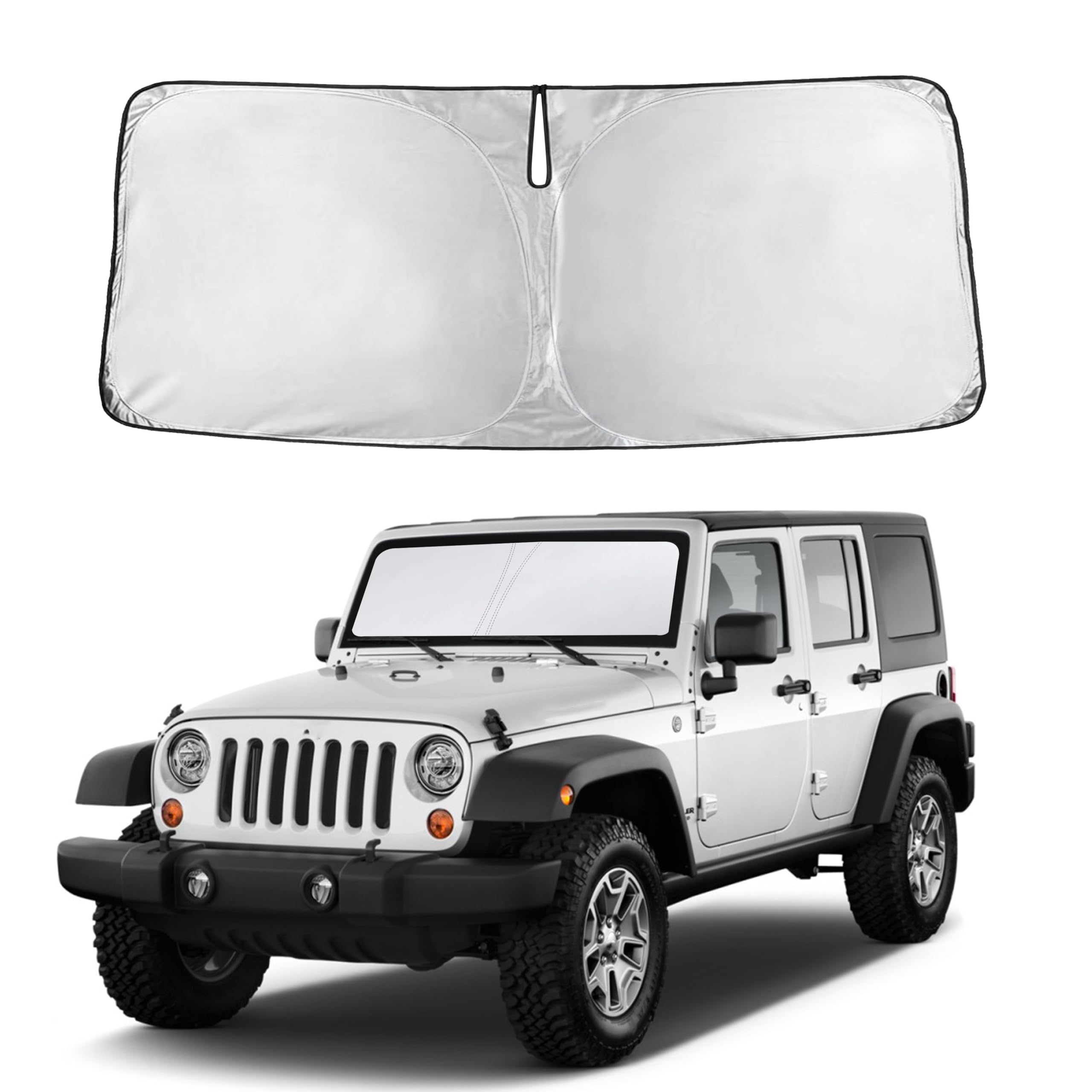 Autovir Windshield Sun Shade, Front car Window Shades Sun Visors