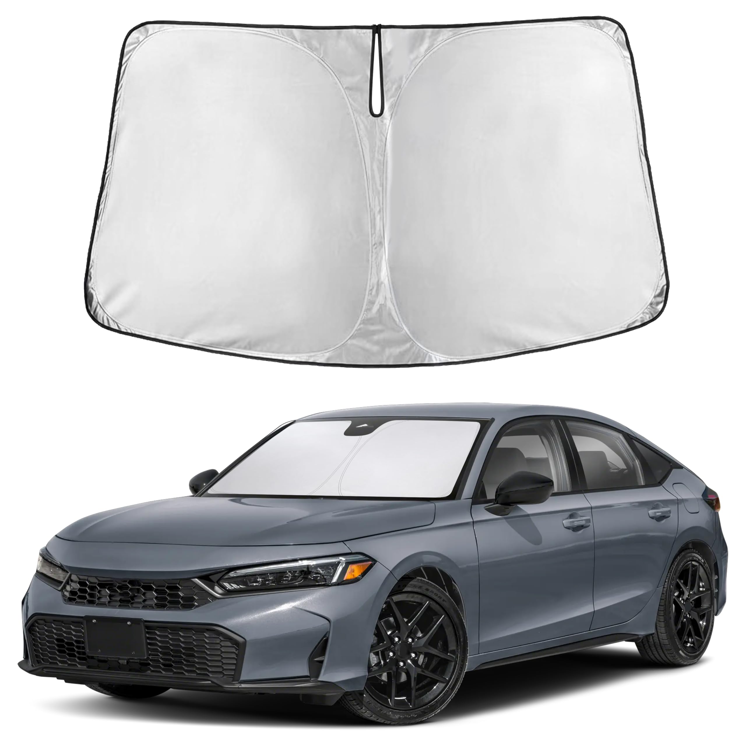 Autovir Windshield Sun Shade, Front car Window Shades Sun Visors