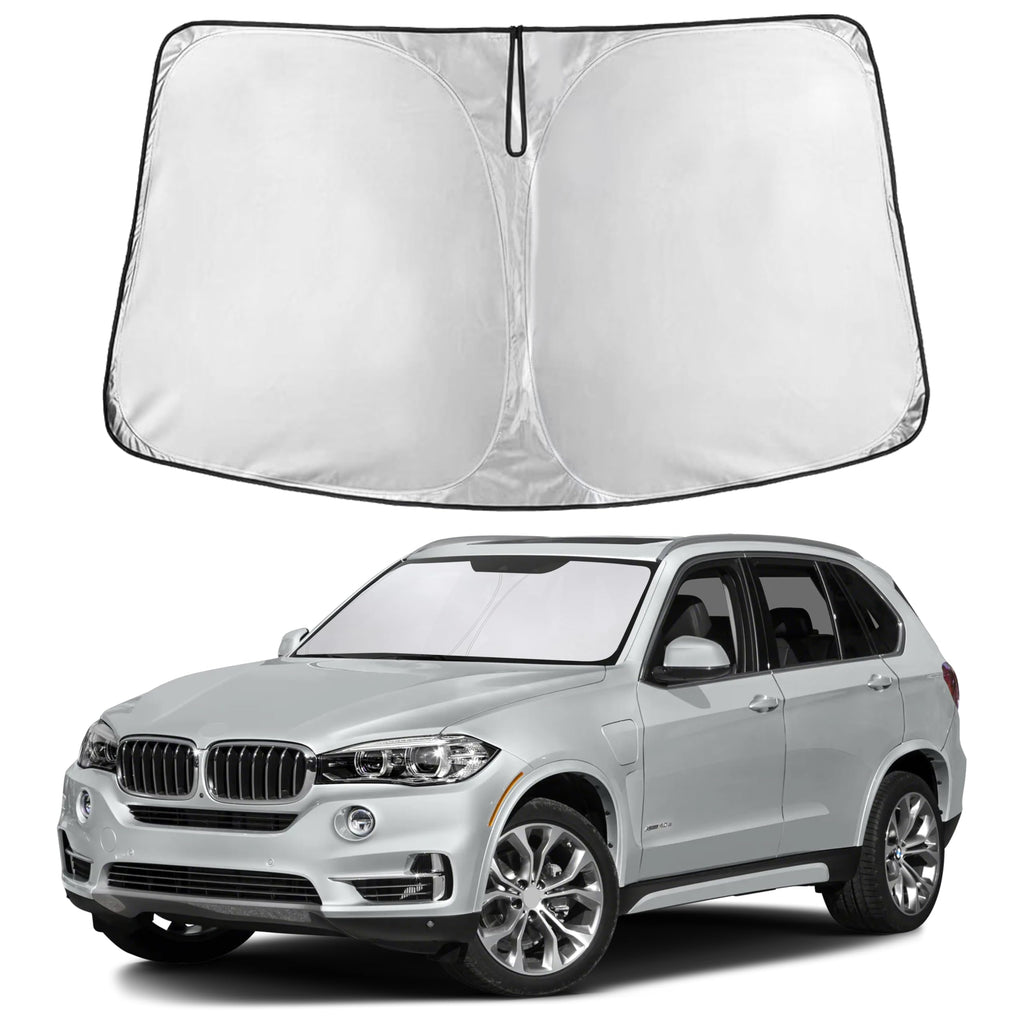 EcoNour RV Windshield Sunshade | Reflective RV Windshield Cover for UV Rays & Heat Protection, Keeps Your RV Motorhome Cool | Shades for RV Fits RVs, Trucks, Motorhomes, Buses | XXXXX-Large 102"x51"