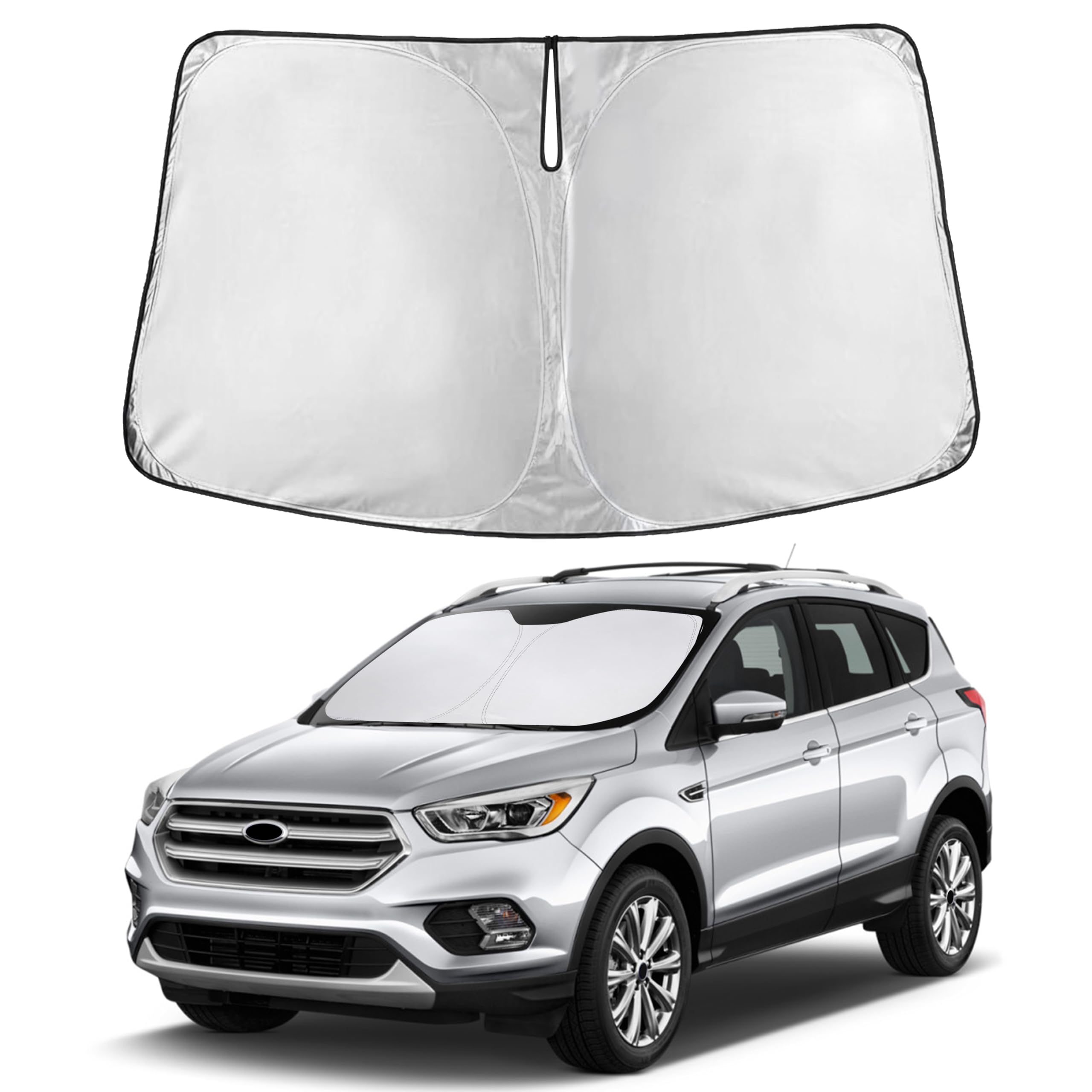 Autovir Windshield Sun Shade, Front car Window Shades Sun Visors