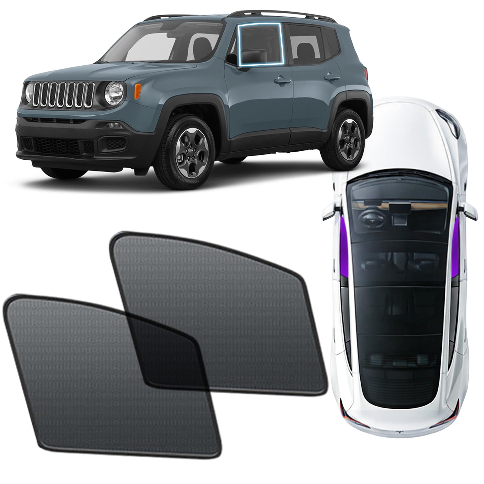 Magnetic Window Sun Shades for 2010–2014 Subaru Outback