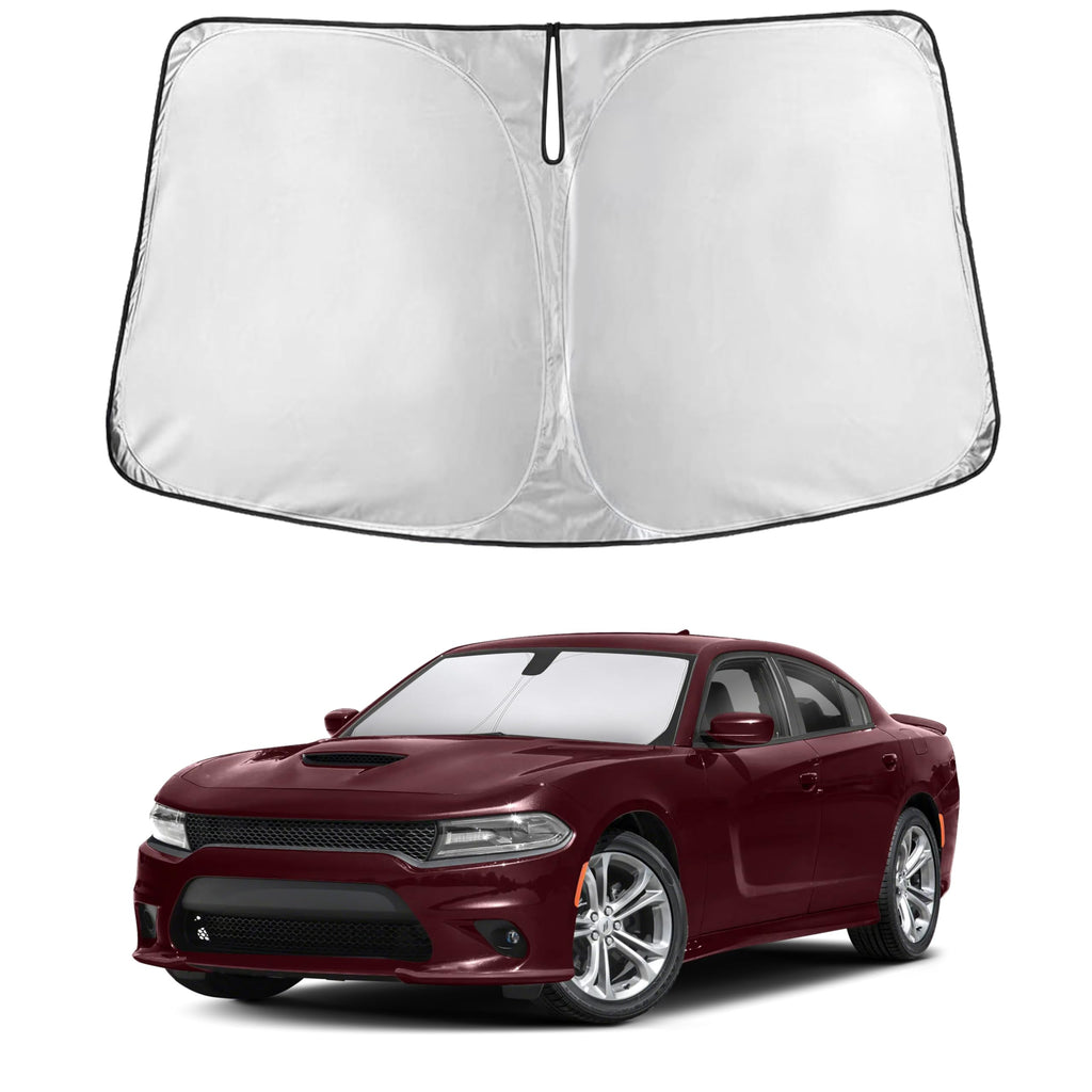 EcoNour RV Windshield Sunshade | Reflective RV Windshield Cover for UV Rays & Heat Protection, Keeps Your RV Motorhome Cool | Shades for RV Fits RVs, Trucks, Motorhomes, Buses | XXXXX-Large 102"x51"