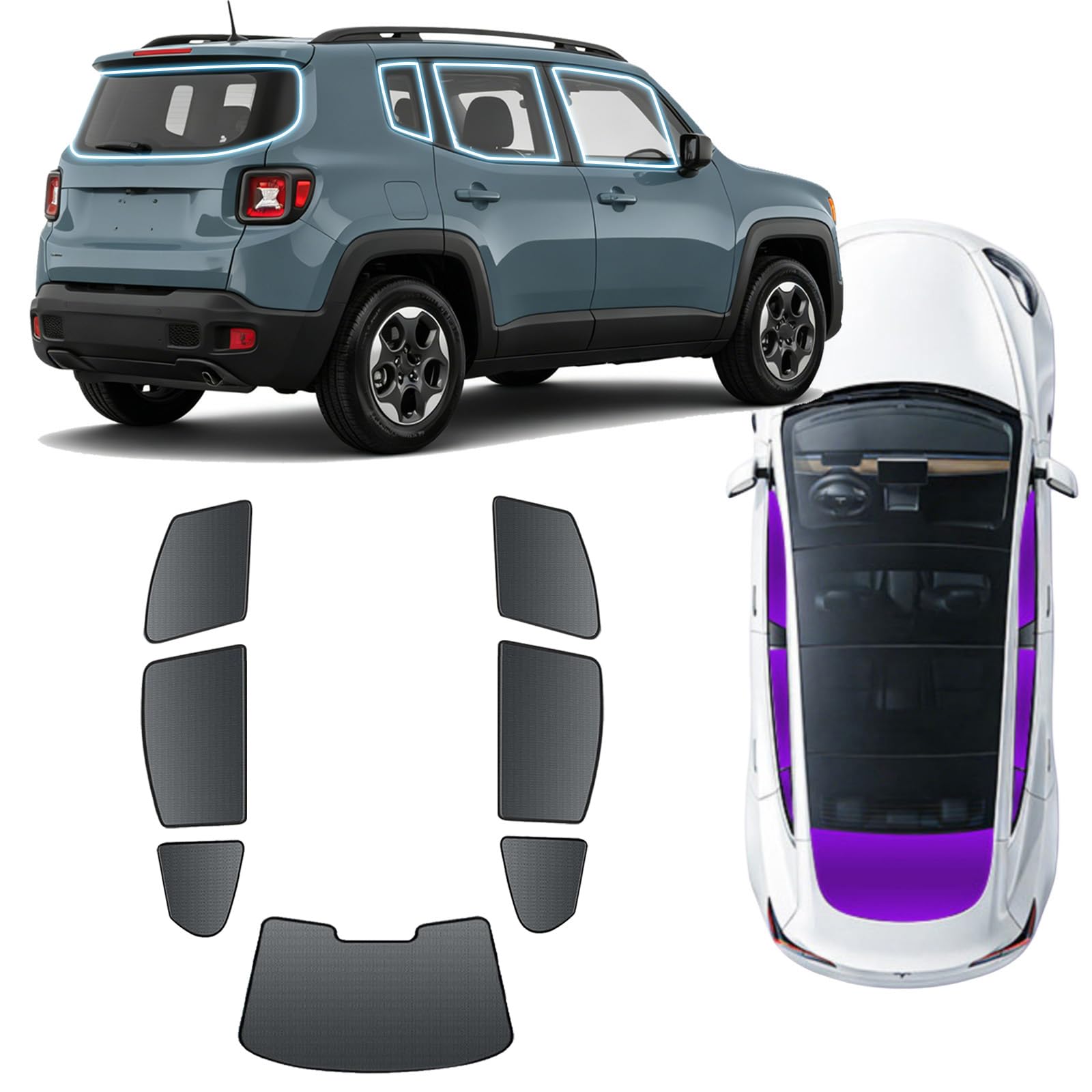 Magnetic Window Sun Shades for 2010–2014 Subaru Outback