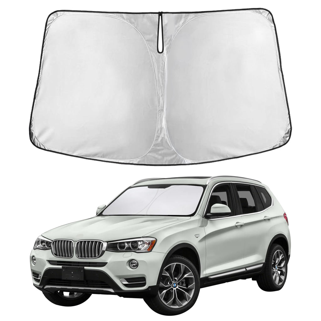 EcoNour RV Windshield Sunshade | Reflective RV Windshield Cover for UV Rays & Heat Protection, Keeps Your RV Motorhome Cool | Shades for RV Fits RVs, Trucks, Motorhomes, Buses | XXXXX-Large 102"x51"