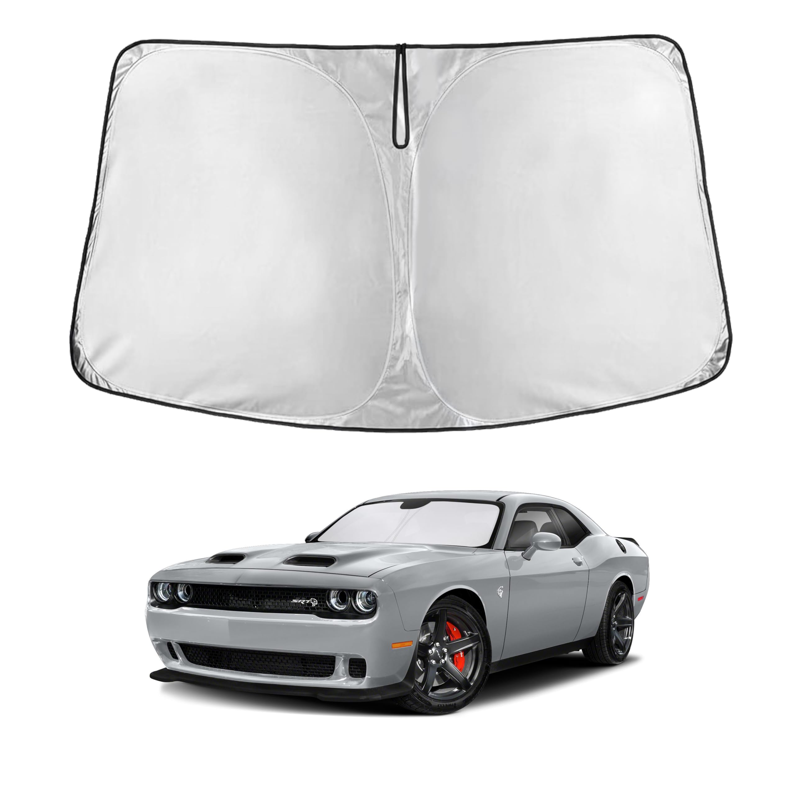 EcoNour RV Windshield Sunshade | Reflective RV Windshield Cover for UV Rays & Heat Protection, Keeps Your RV Motorhome Cool | Shades for RV Fits RVs, Trucks, Motorhomes, Buses | XXXXX-Large 102"x51"