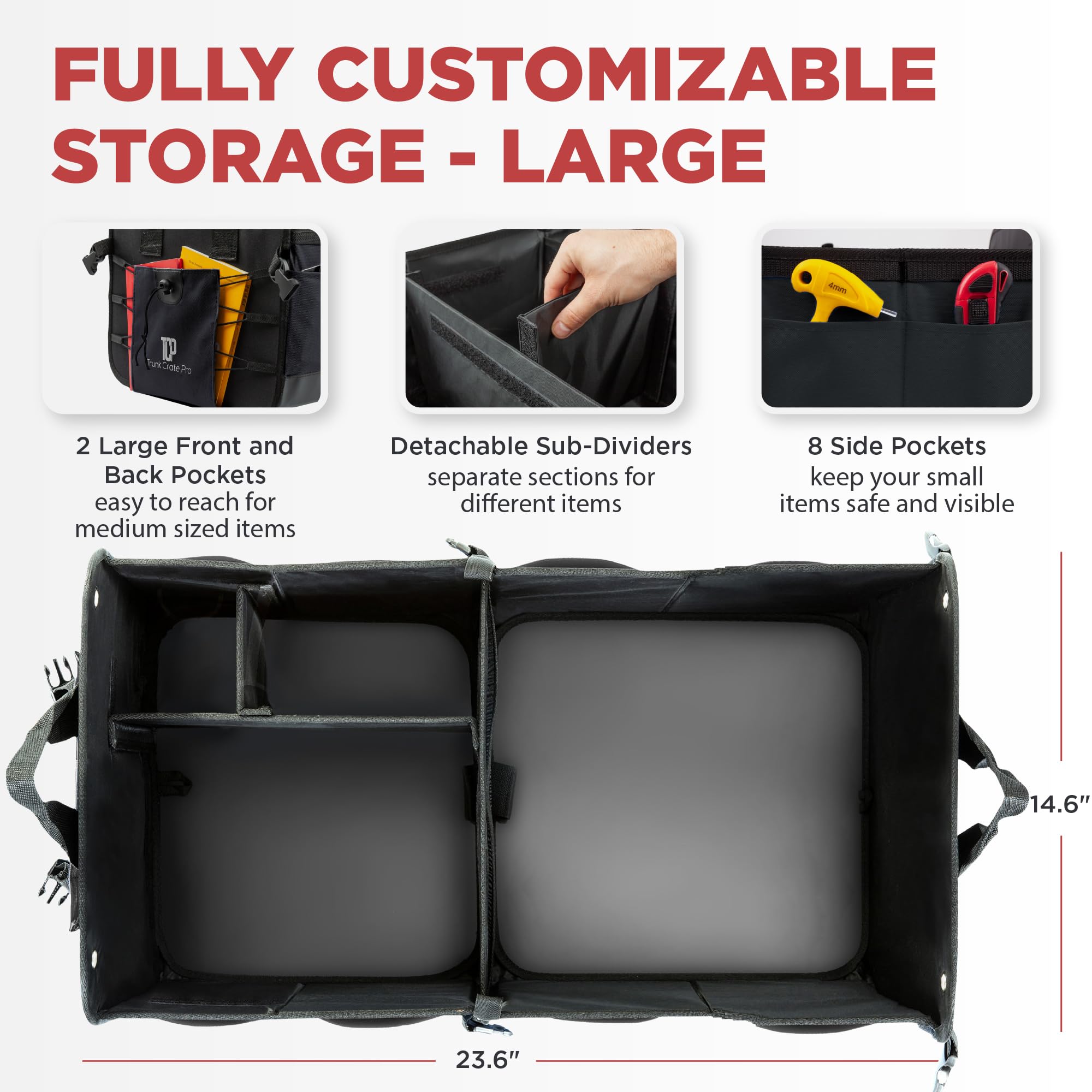 TrunkCratePro Collapsible SUV & Trunk Storage Organizer
