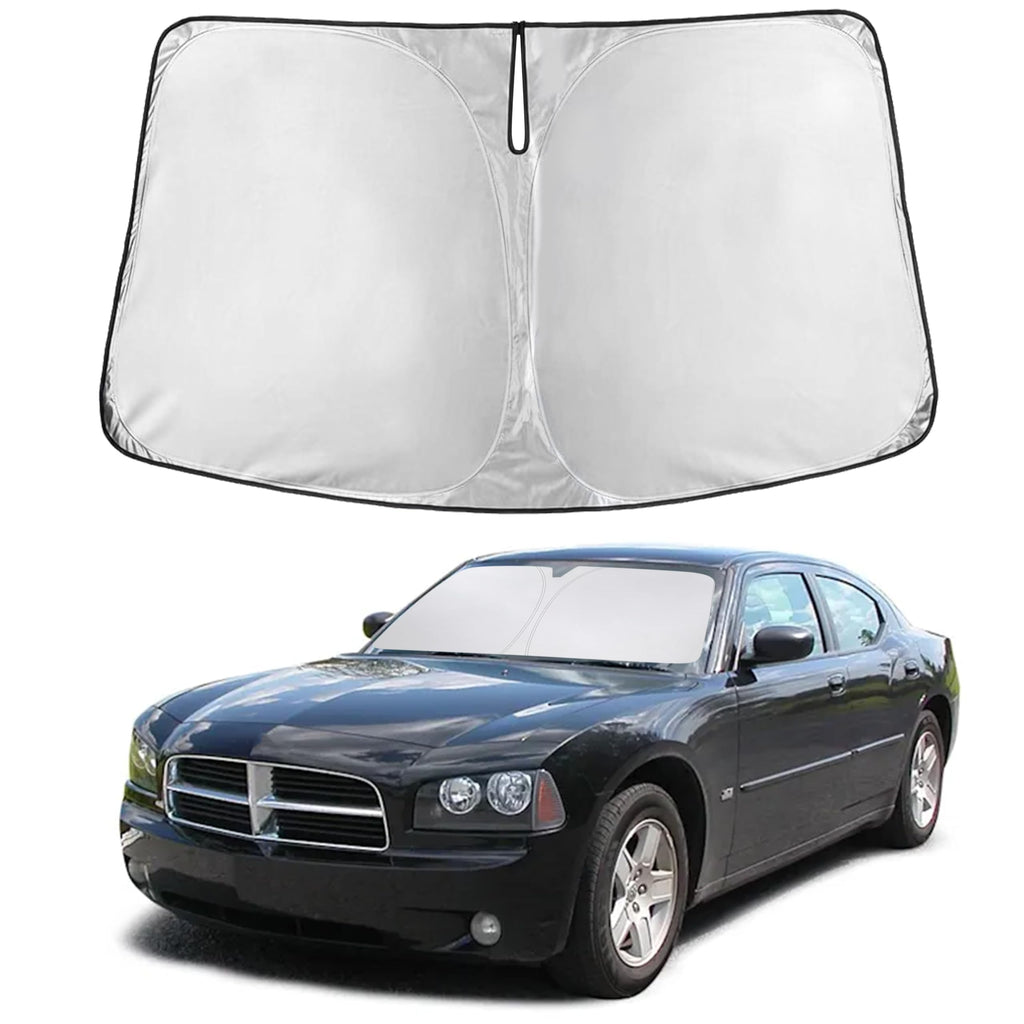 EcoNour RV Windshield Sunshade | Reflective RV Windshield Cover for UV Rays & Heat Protection, Keeps Your RV Motorhome Cool | Shades for RV Fits RVs, Trucks, Motorhomes, Buses | XXXXX-Large 102"x51"
