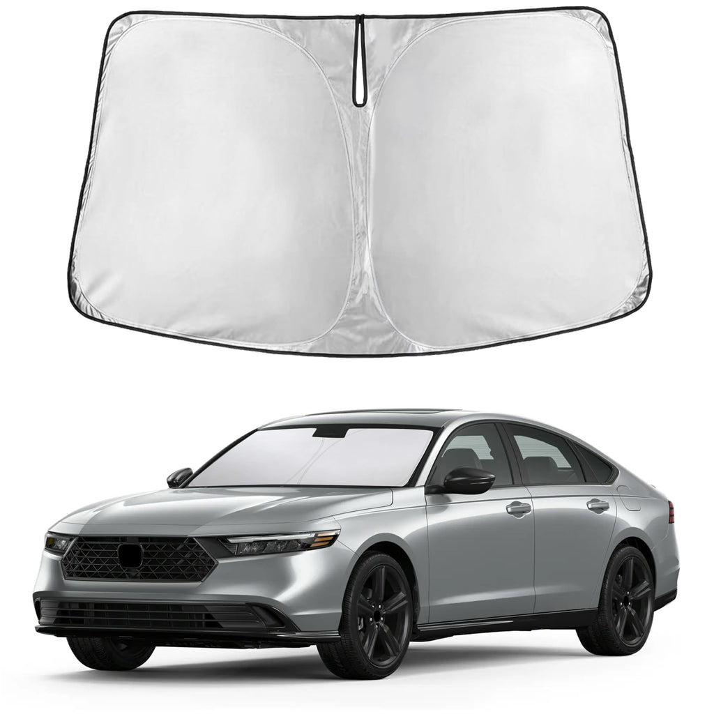 EcoNour RV Windshield Sunshade | Reflective RV Windshield Cover for UV Rays & Heat Protection, Keeps Your RV Motorhome Cool | Shades for RV Fits RVs, Trucks, Motorhomes, Buses | XXXXX-Large 102"x51"