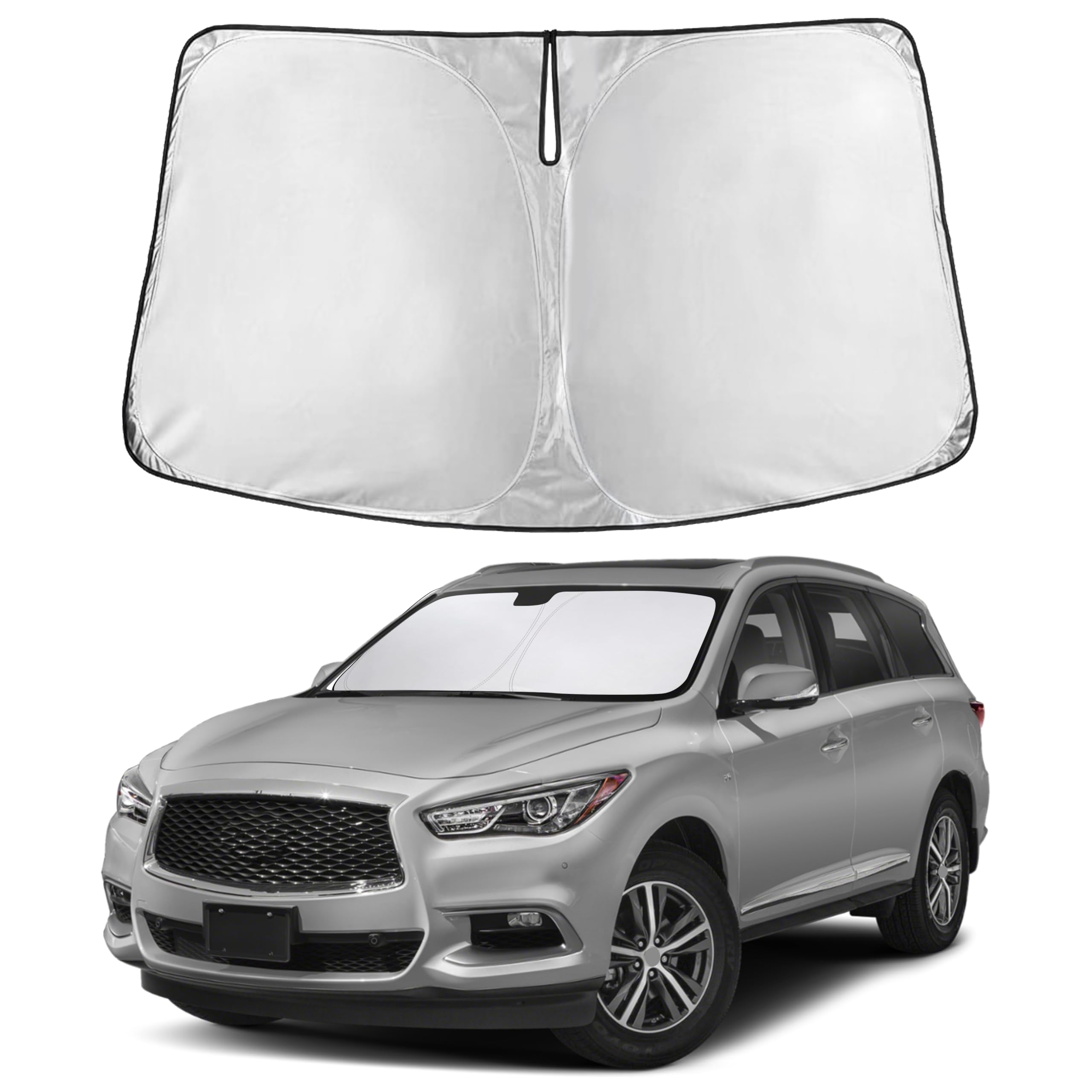 Autovir Windshield Sun Shade, Front car Window Shades Sun Visors