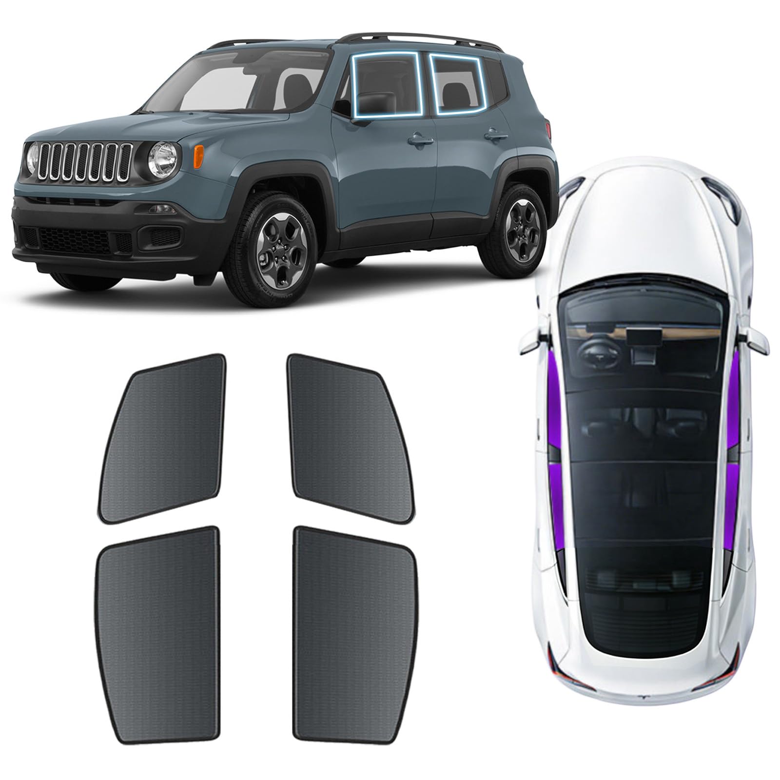 Magnetic Window Sun Shades for 2010–2014 Subaru Outback