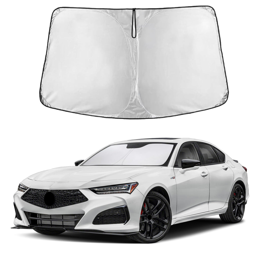 EcoNour RV Windshield Sunshade | Reflective RV Windshield Cover for UV Rays & Heat Protection, Keeps Your RV Motorhome Cool | Shades for RV Fits RVs, Trucks, Motorhomes, Buses | XXXXX-Large 102"x51"