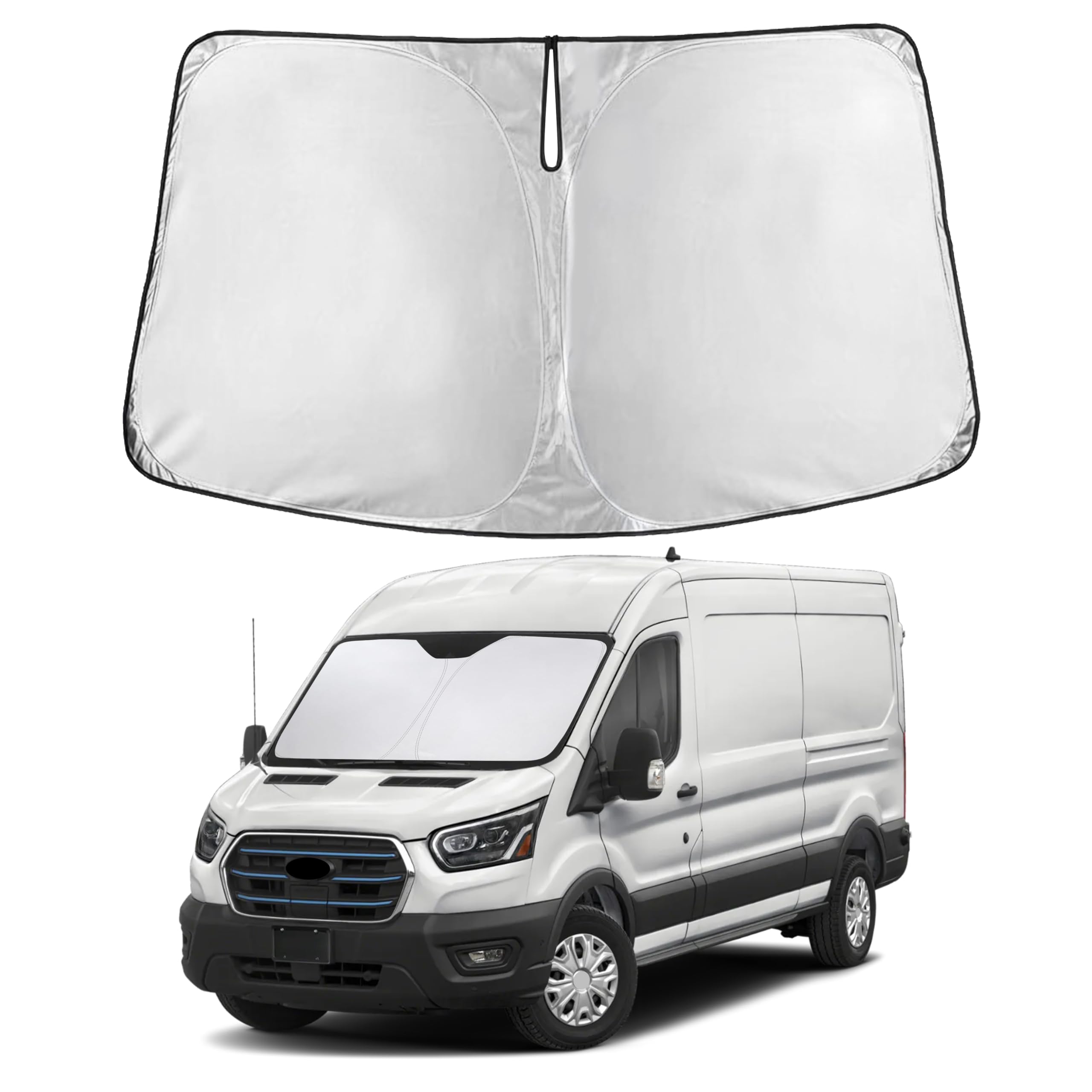 Autovir Windshield Sun Shade, Front car Window Shades Sun Visors