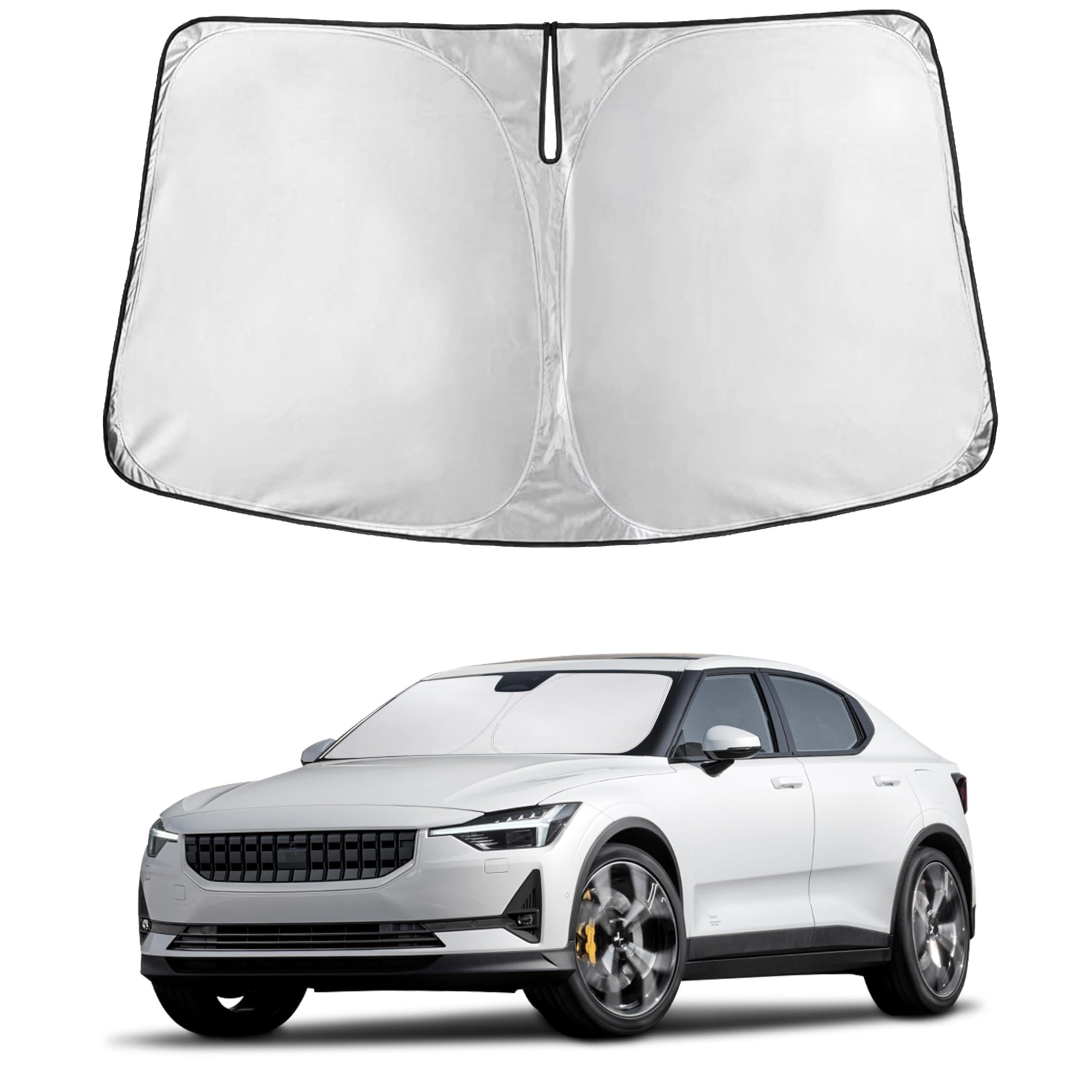 EcoNour RV Windshield Sunshade | Reflective RV Windshield Cover for UV Rays & Heat Protection, Keeps Your RV Motorhome Cool | Shades for RV Fits RVs, Trucks, Motorhomes, Buses | XXXXX-Large 102"x51"